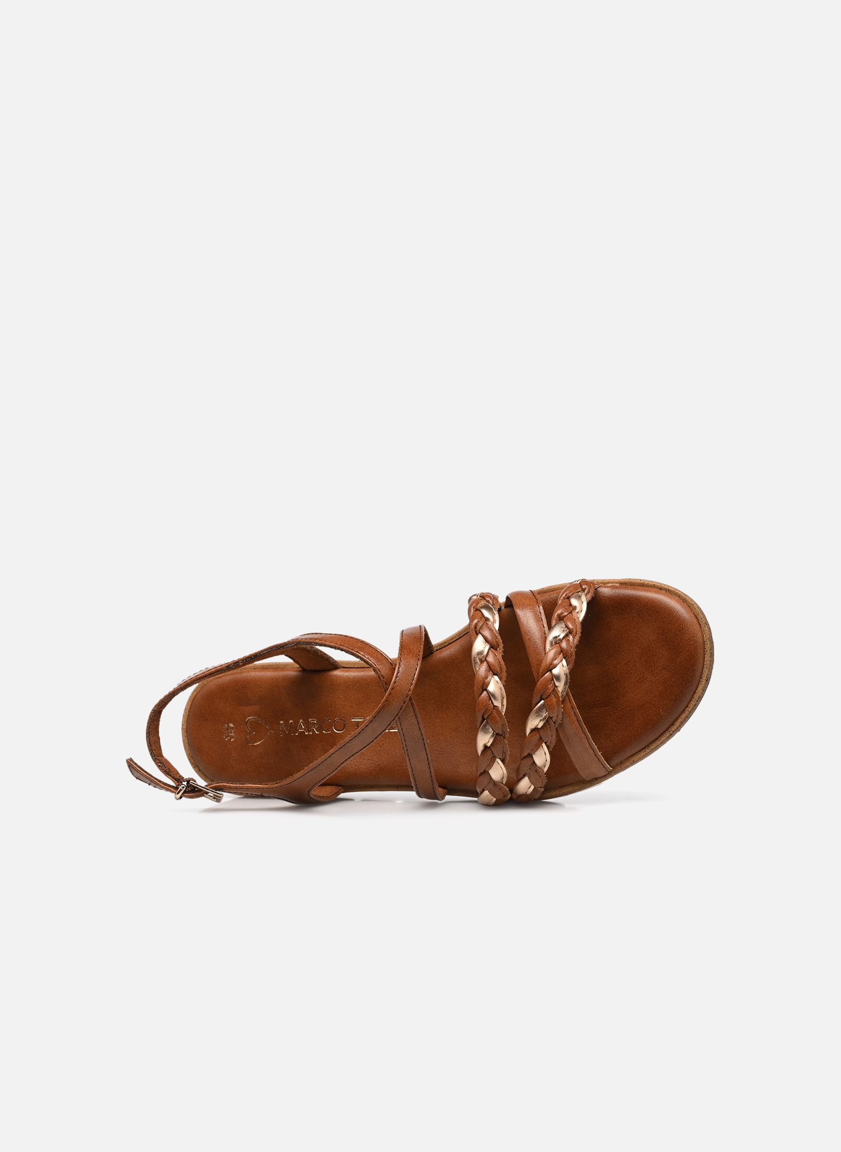 Sandali con zeppa e plateau 28608-42 donna marrone Marco Tozzi Sandali con zeppa e plateau 28608-42 donna marrone COGNAC COMB