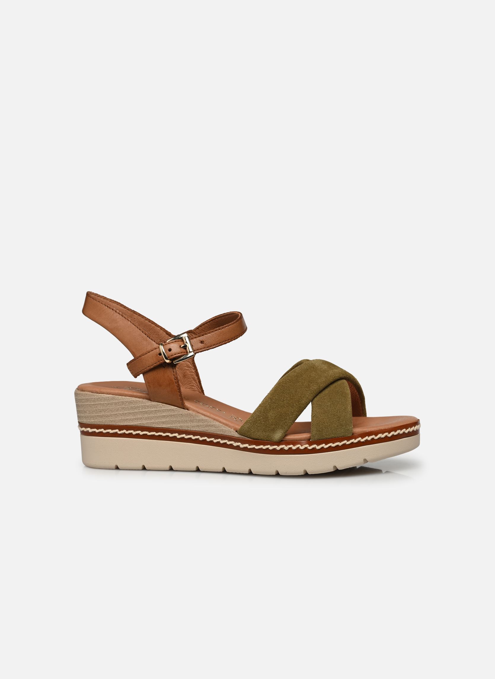 Sandales compensées et plateformes 28722-42 femme vert Marco Tozzi Sandales compensées et plateformes 28722-42 femme vert FERN GREEN COM