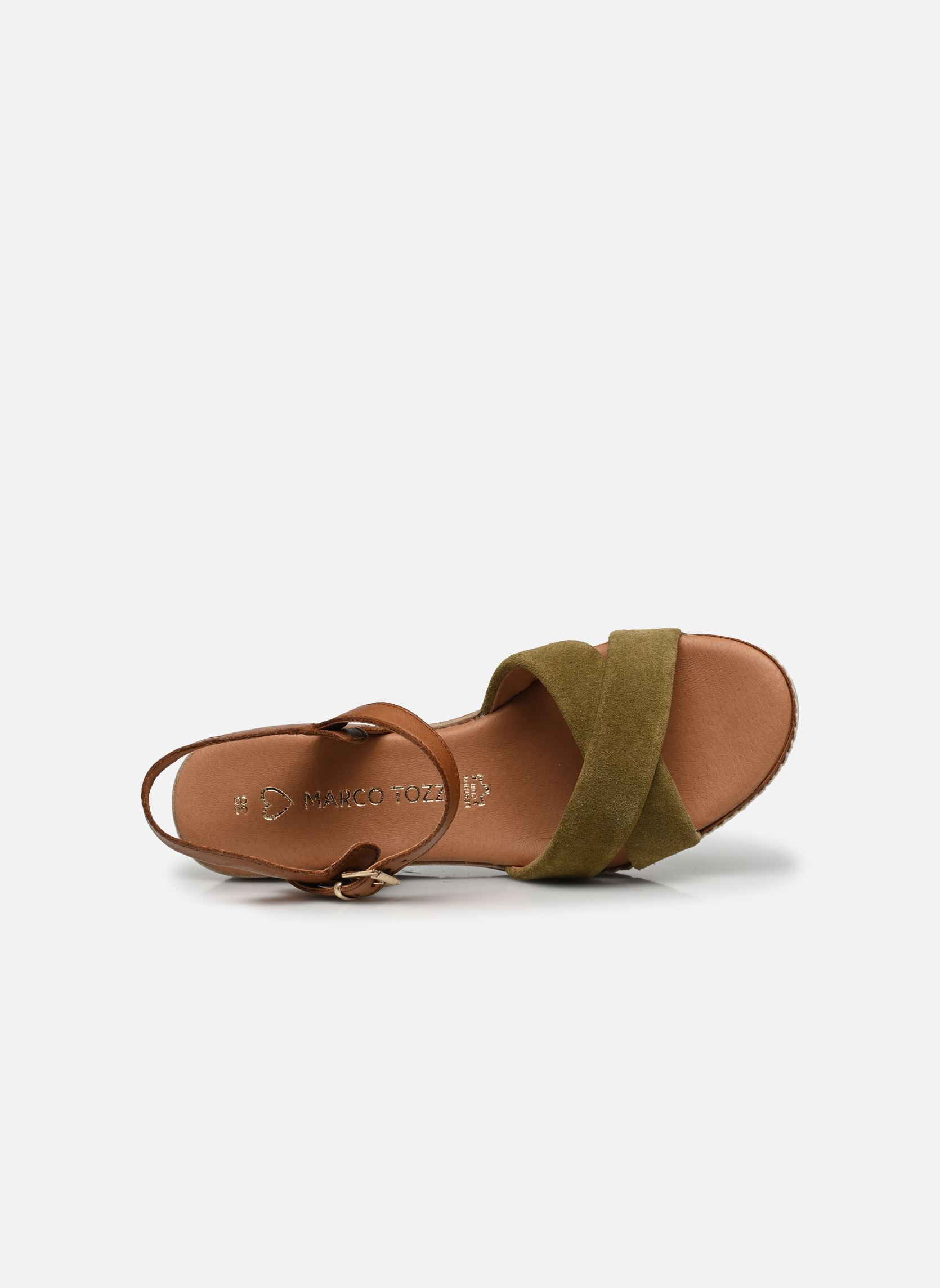 Sandales compensées et plateformes 28722-42 femme vert Marco Tozzi Sandales compensées et plateformes 28722-42 femme vert FERN GREEN COM