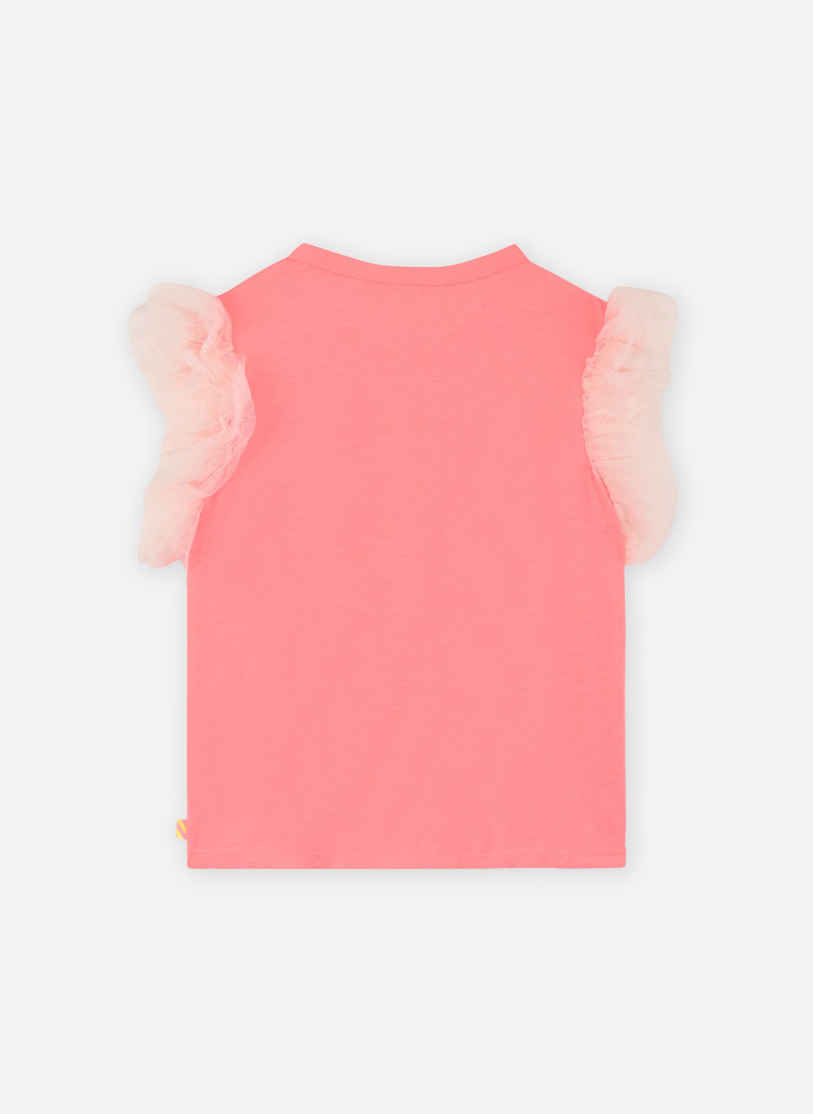 Tee-shirts manches courtes U20067 fille rose Billieblush Tee-shirts manches courtes U20067 fille rose ROSE FLUO