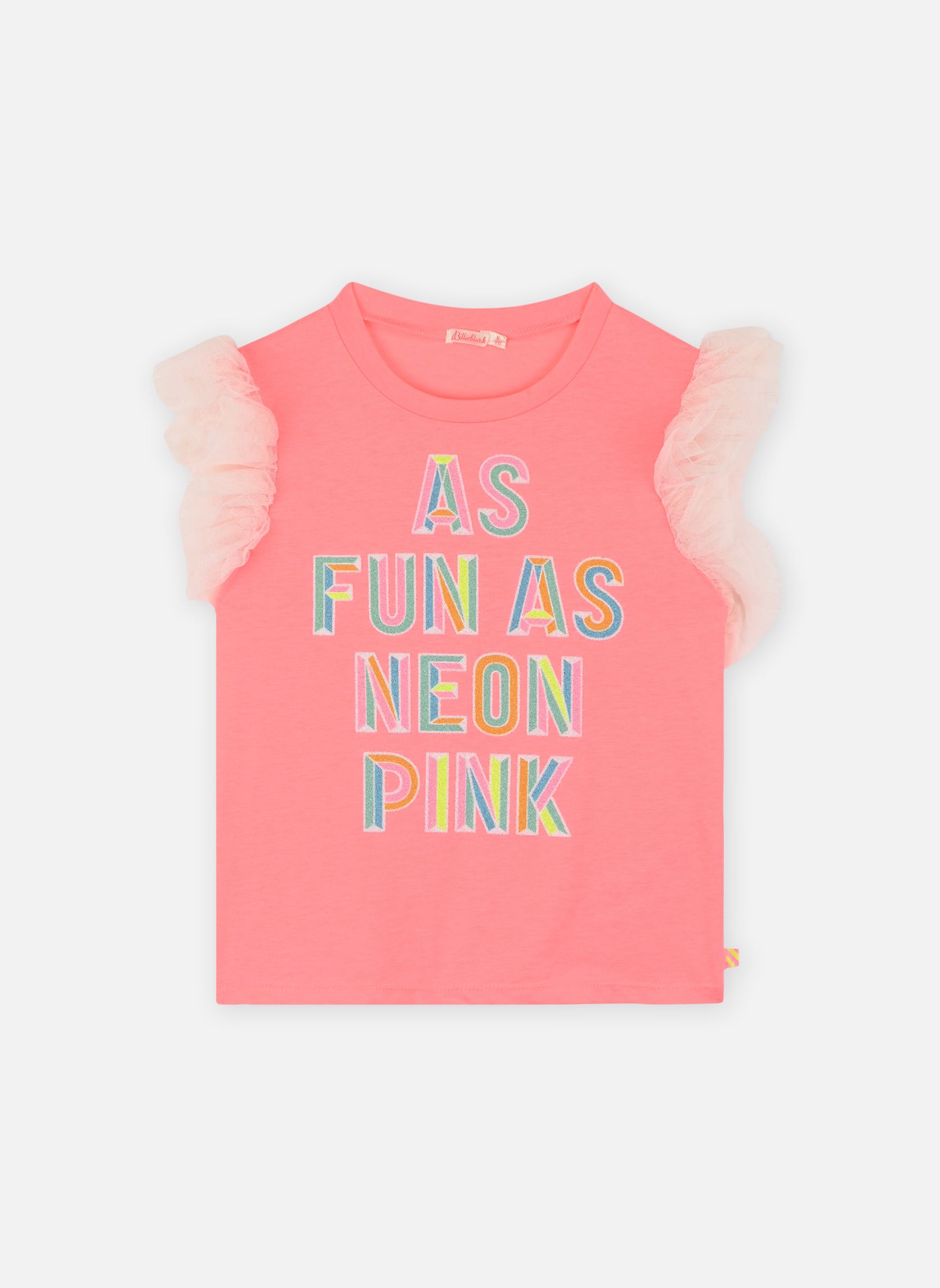 Tee-shirts manches courtes U20067 fille rose Billieblush Tee-shirts manches courtes U20067 fille rose ROSE FLUO