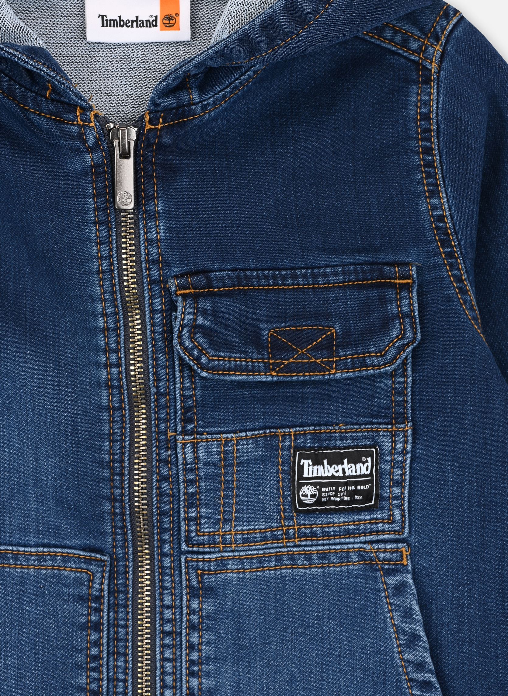 Sweats zippés T60039 garçon bleu Timberland Sweats zippés T60039 garçon bleu DBLE STONE+BROSSAGE