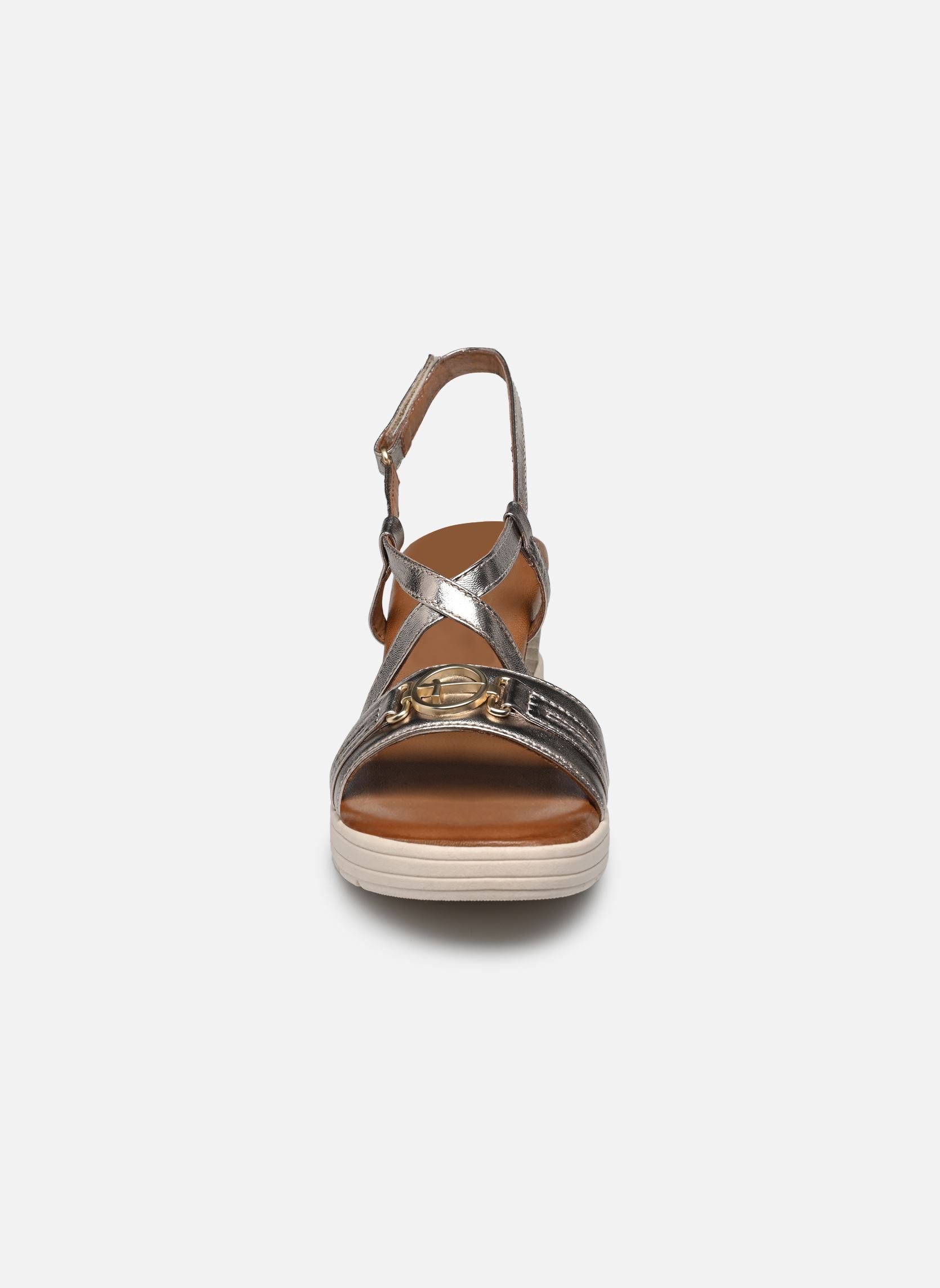 Sandalen met sleehak en plateau 88307-42 dames goud en brons Tamaris Comfort Sandalen met sleehak en plateau 88307-42 dames goud en brons LT GOLD