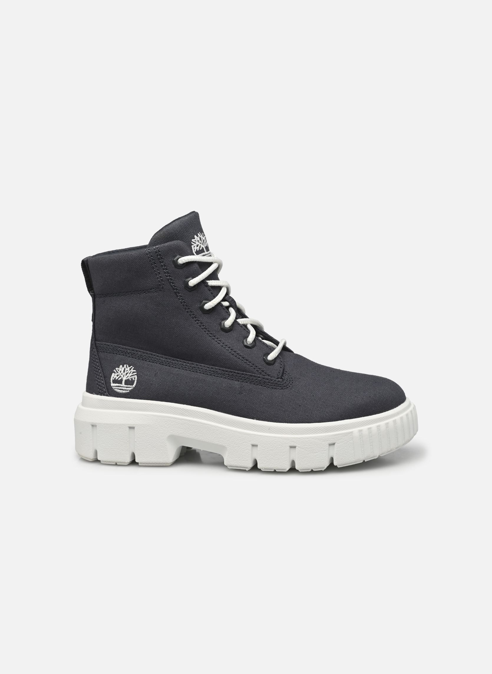 Stivaletti con lacci GreyfieldMID LACE BOOT donna blu Timberland Stivaletti con lacci GreyfieldMID LACE BOOT donna blu GREYFIELD DARK BLUE CANVAS