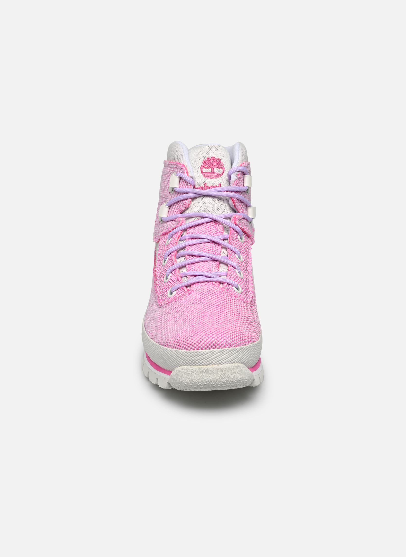 Bottines à lacets Euro Hiker TB0A femme rose Timberland Bottines à lacets Euro Hiker TB0A femme rose EURO HIKER BRIGHT PINK KNIT