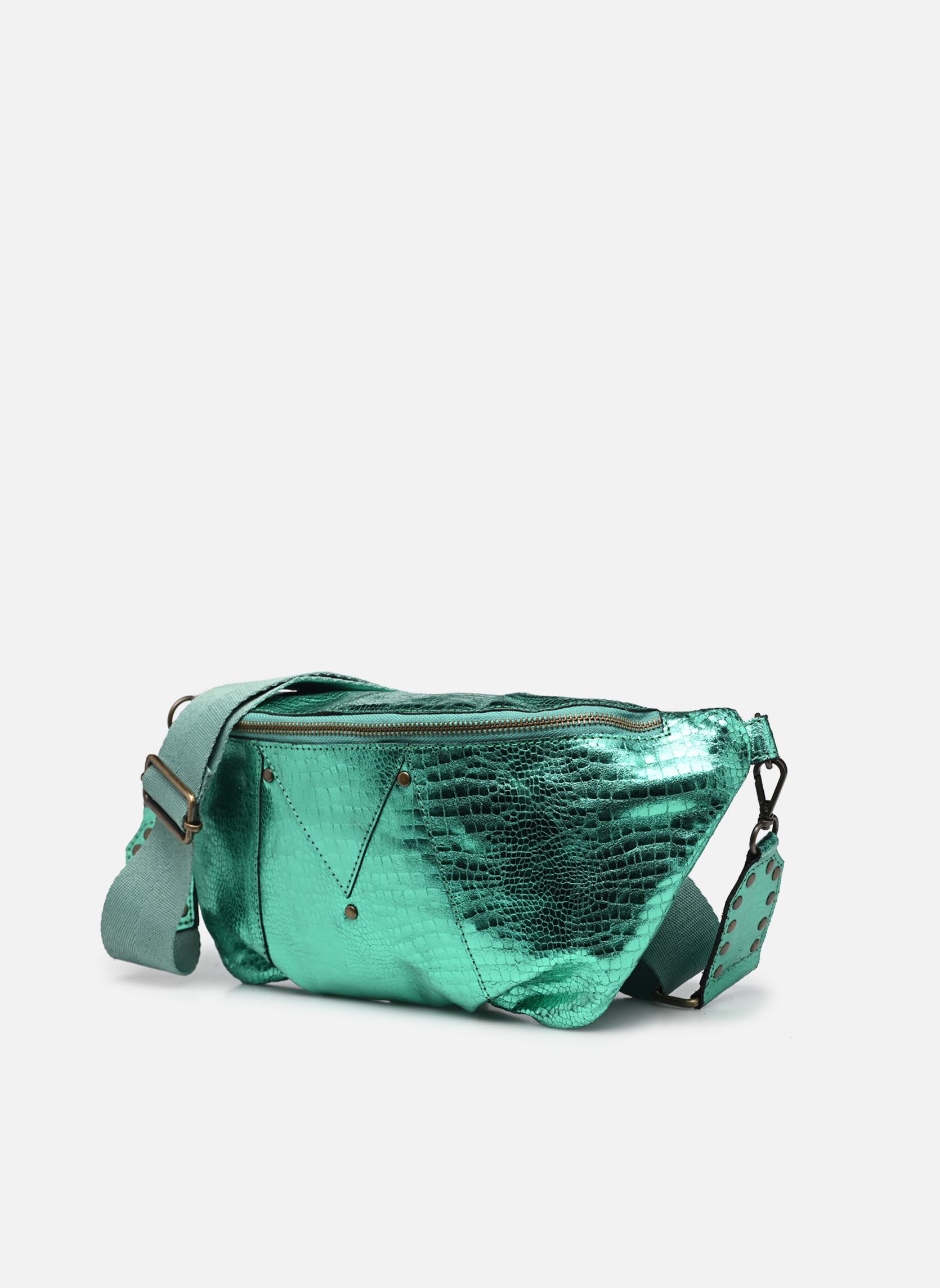 Heuptassen Pcmilla Leather Bumbag Fc dames groen Pieces Heuptassen Pcmilla Leather Bumbag Fc dames groen AQUA GREEN METALLIC CROCO