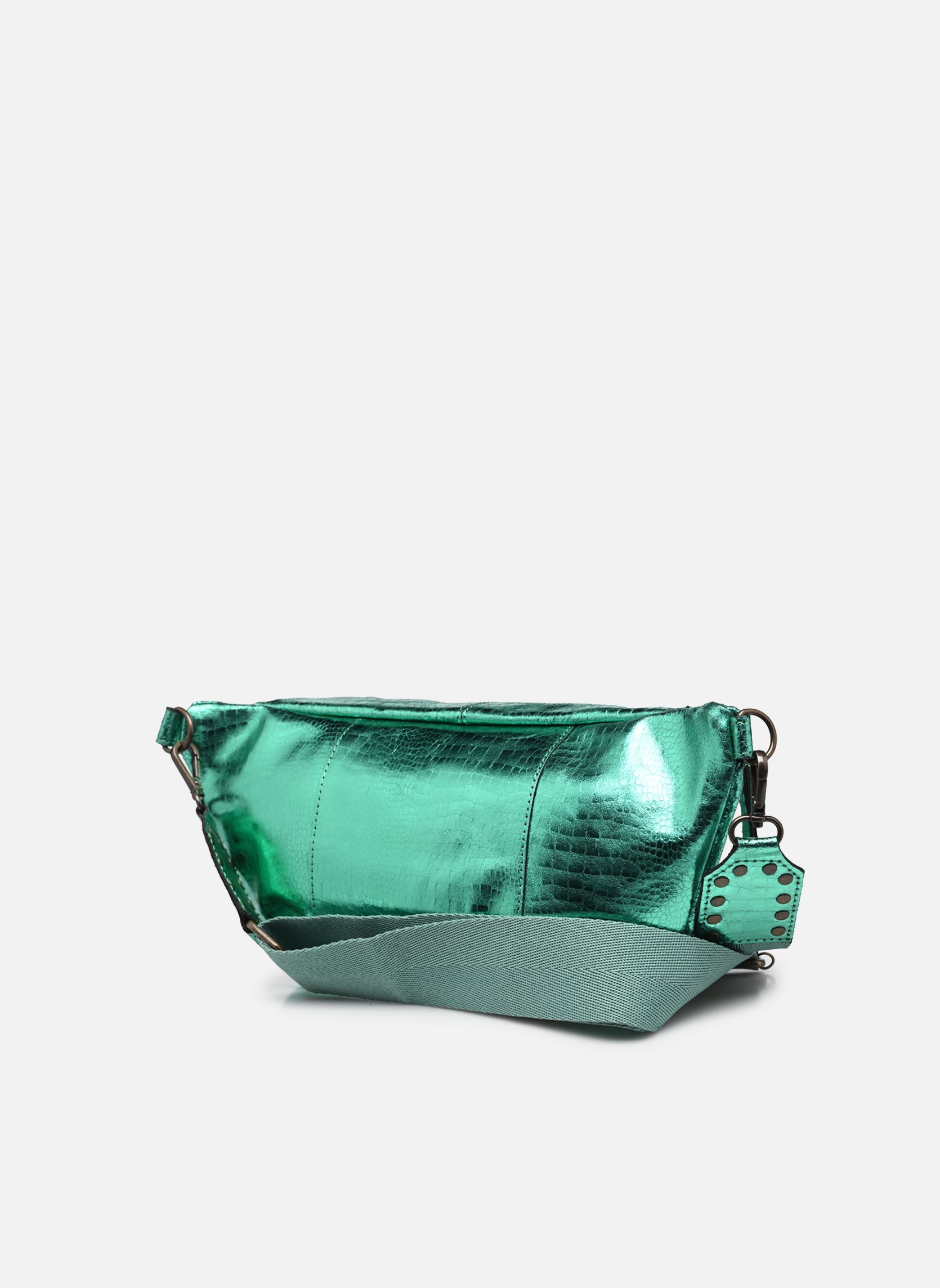 Heuptassen Pcmilla Leather Bumbag Fc dames groen Pieces Heuptassen Pcmilla Leather Bumbag Fc dames groen AQUA GREEN METALLIC CROCO