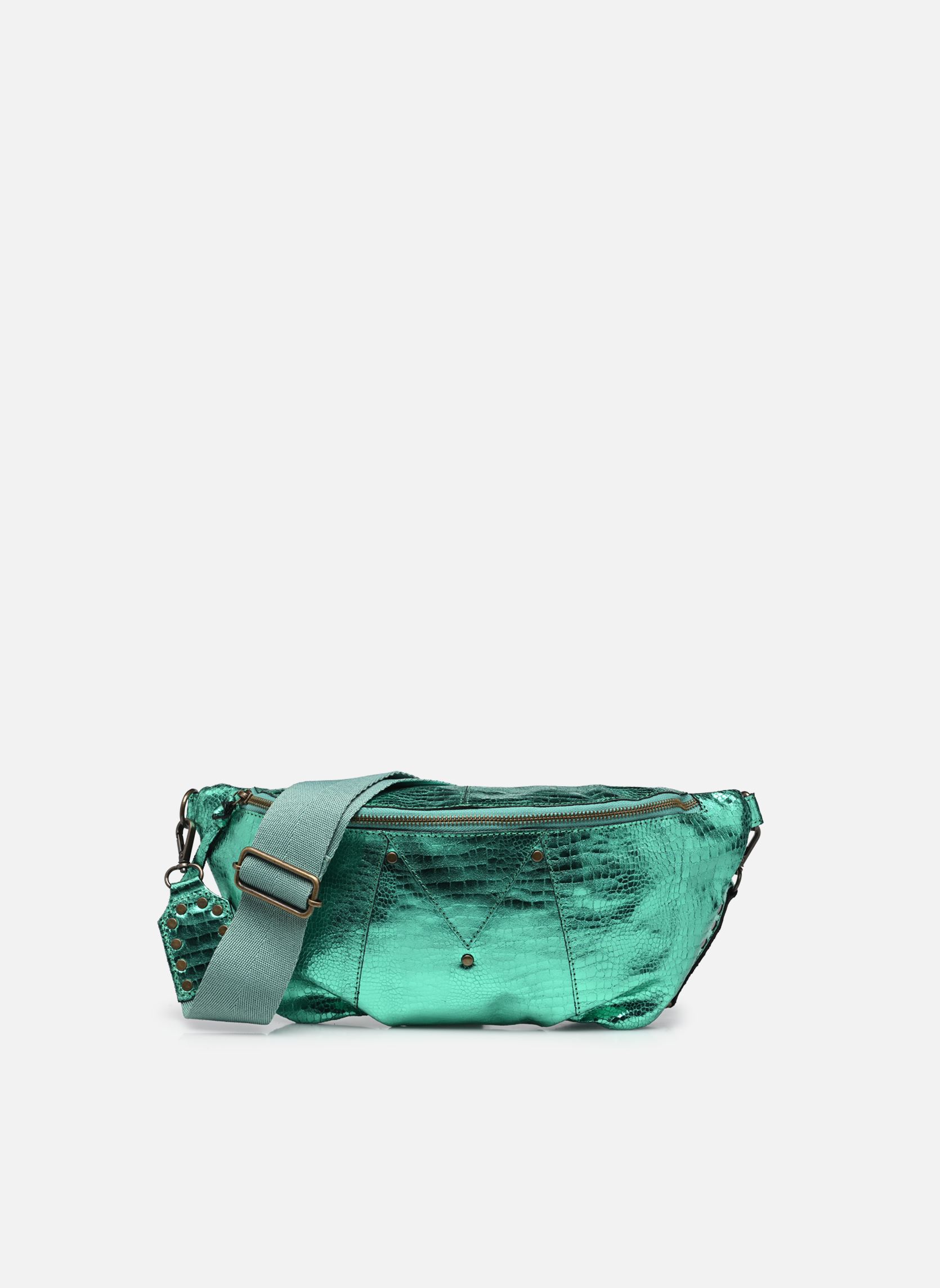 Heuptassen Pcmilla Leather Bumbag Fc dames groen Pieces Heuptassen Pcmilla Leather Bumbag Fc dames groen AQUA GREEN METALLIC CROCO