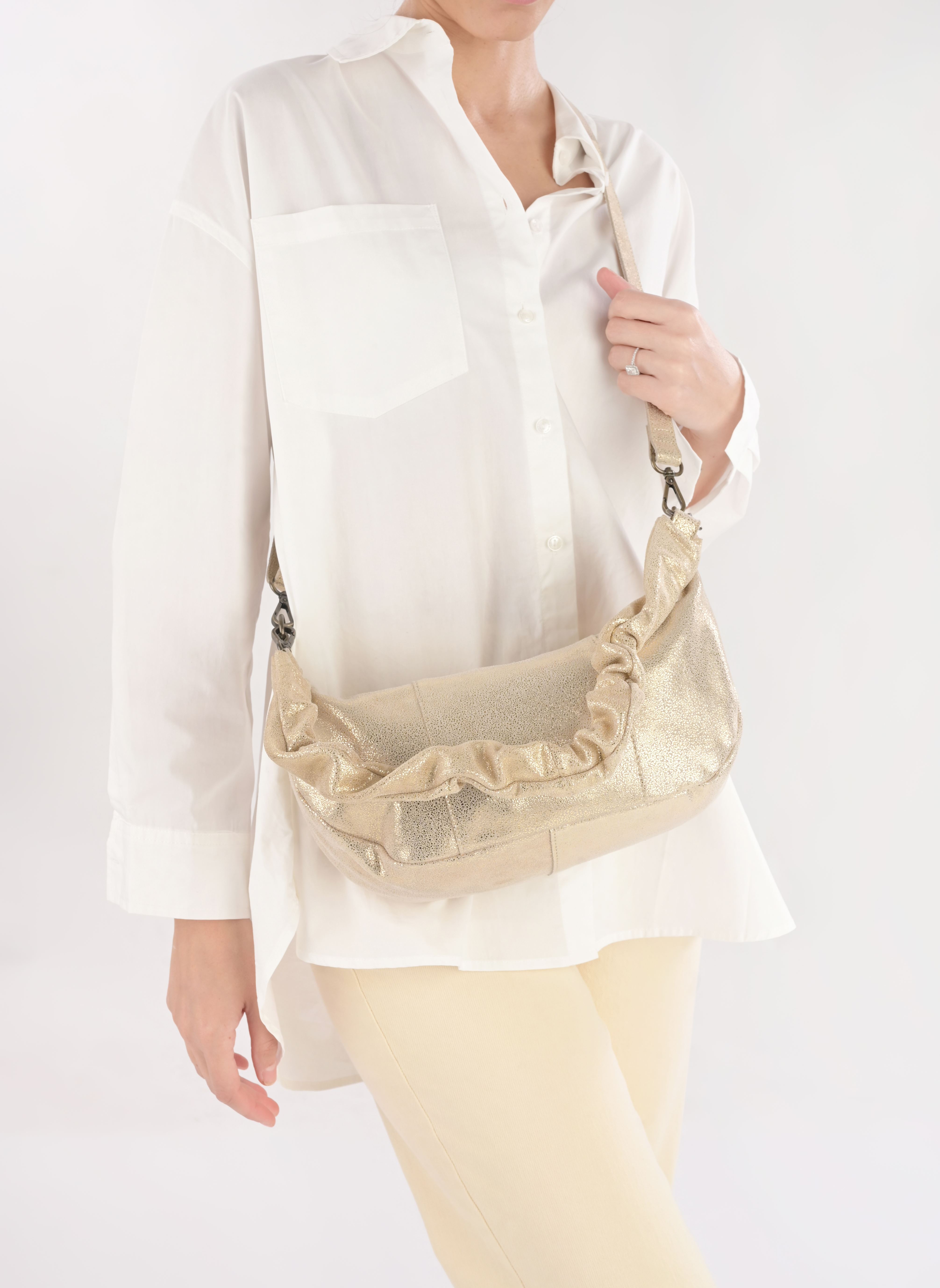 Sacs bandoulière PcAlian Leather Shoulder Bag Fc femme or et bronze Pieces Sacs bandoulière PcAlian Leather Shoulder Bag Fc femme or et bronze GOLD SNOW