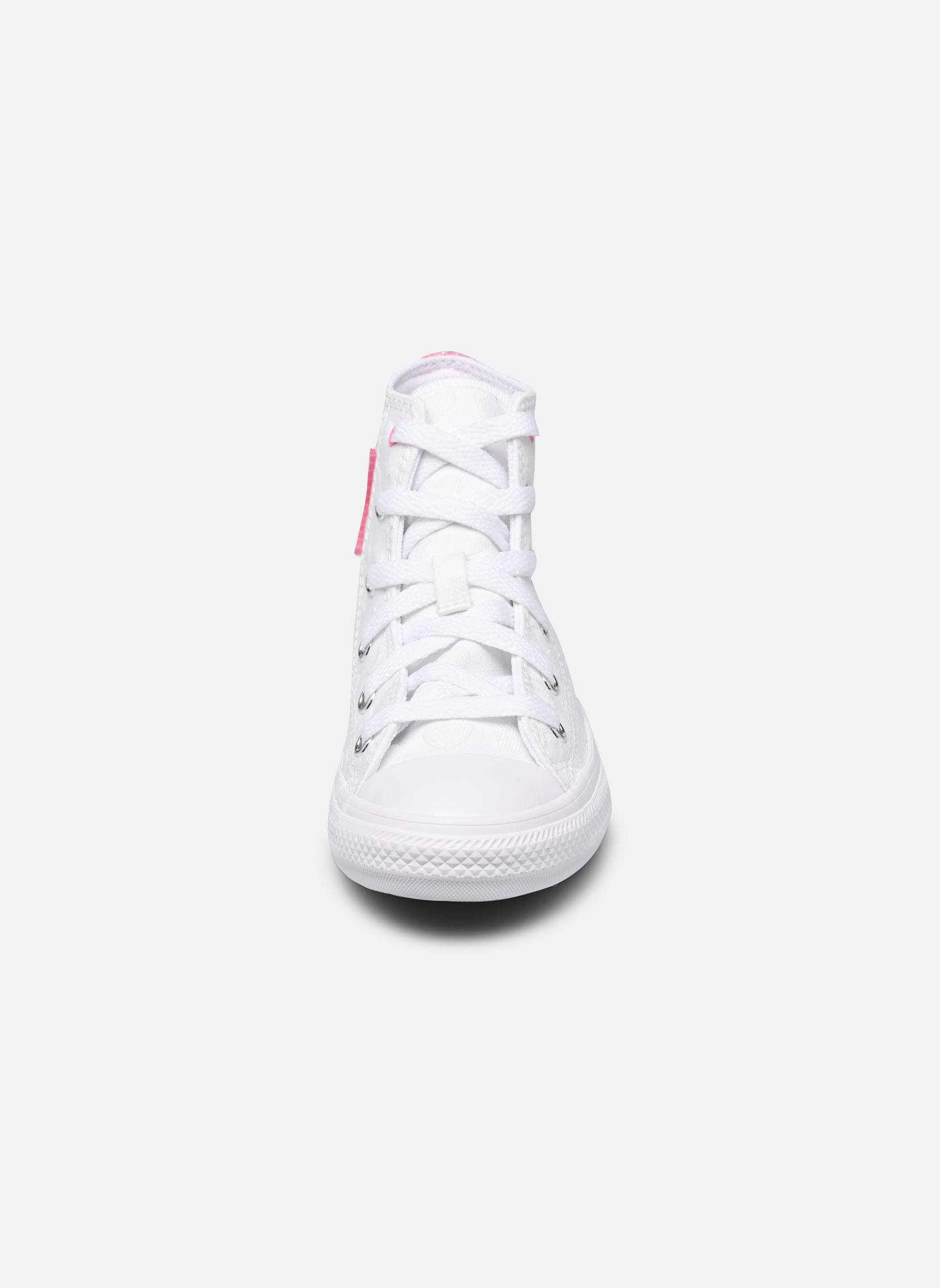 Zapatillas altas Chuck Taylor All Star Sparkle Hi C niña blanco Converse Zapatillas altas Chuck Taylor All Star Sparkle Hi C niña blanco WHITE/OOPS PINK/WHITE