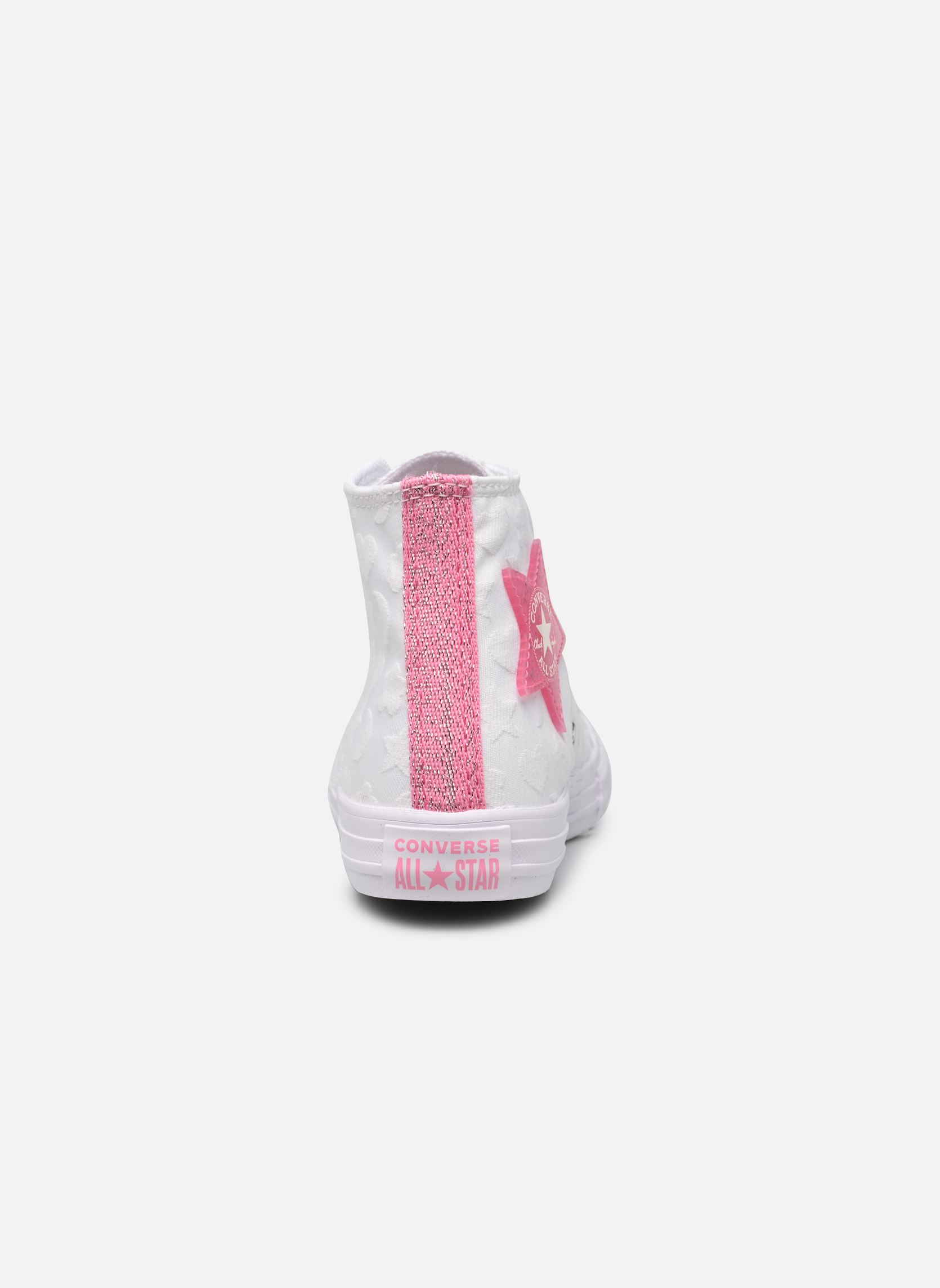 Zapatillas altas Chuck Taylor All Star Sparkle Hi C niña blanco Converse Zapatillas altas Chuck Taylor All Star Sparkle Hi C niña blanco WHITE/OOPS PINK/WHITE
