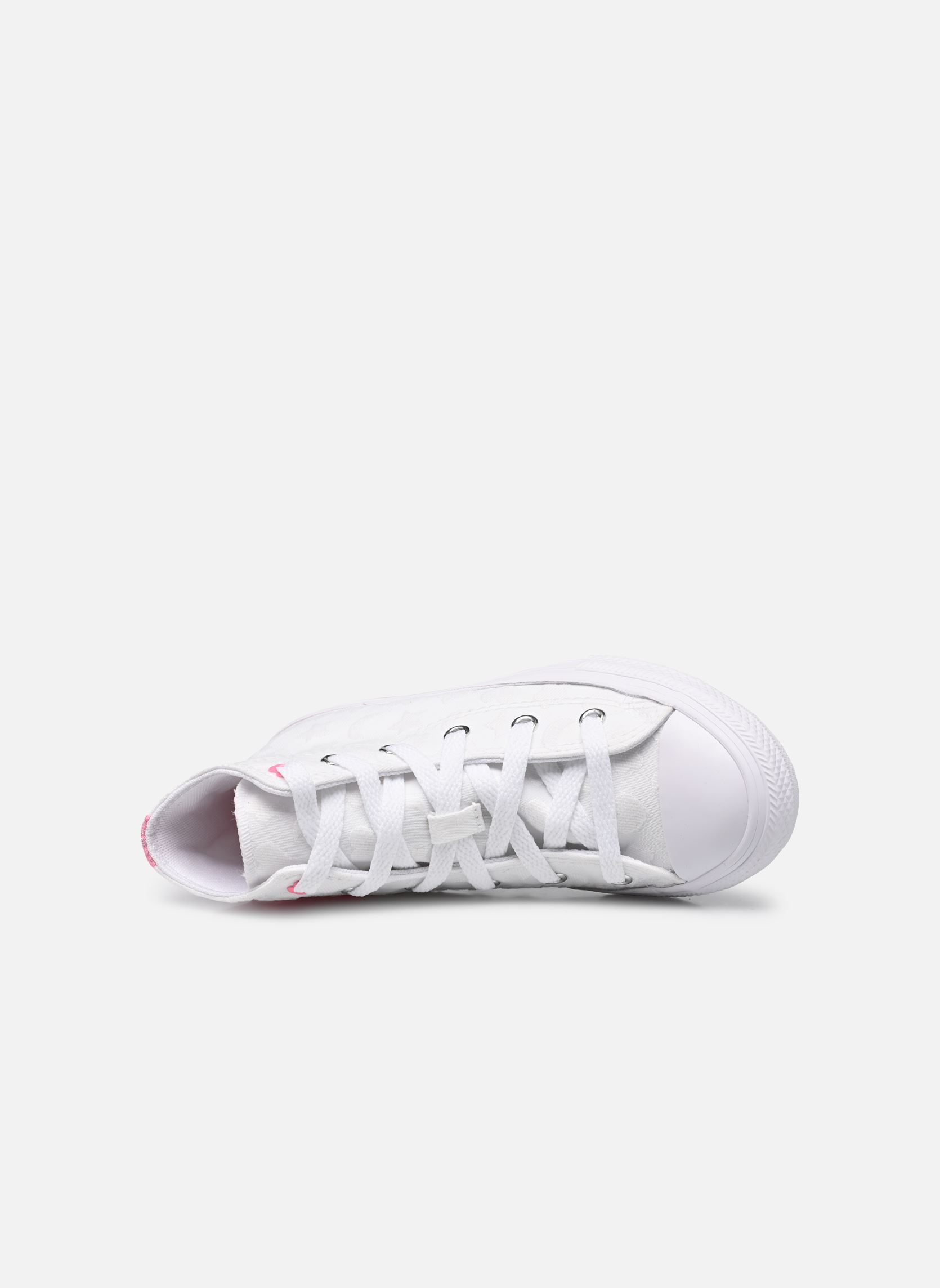 Zapatillas altas Chuck Taylor All Star Sparkle Hi C niña blanco Converse Zapatillas altas Chuck Taylor All Star Sparkle Hi C niña blanco WHITE/OOPS PINK/WHITE