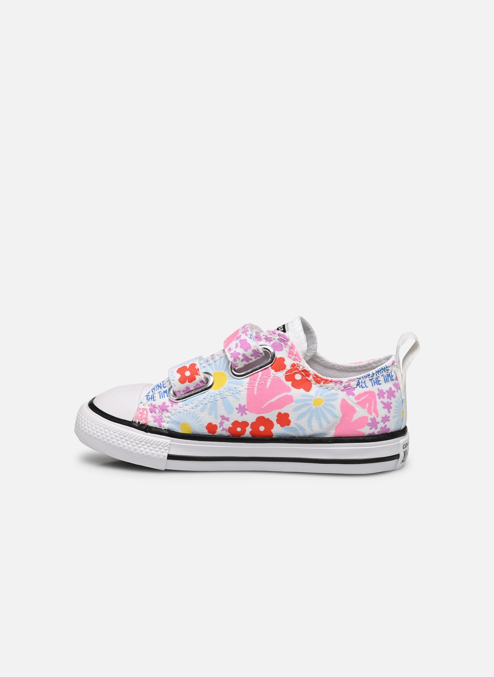 Baskets basses Chuck Taylor All Star 2V Canvas Floral O fille blanc Converse Baskets basses Chuck Taylor All Star 2V Canvas Floral O fille blanc WHITE/TRUE SKY/OOPS PINK