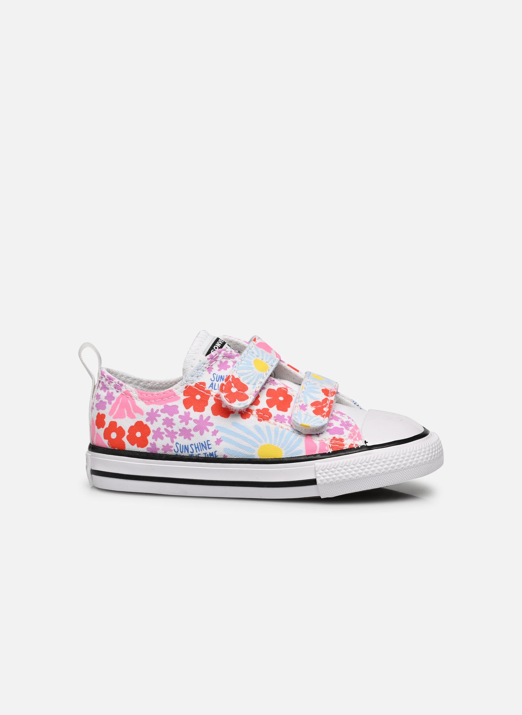Baskets basses Chuck Taylor All Star 2V Canvas Floral O fille blanc Converse Baskets basses Chuck Taylor All Star 2V Canvas Floral O fille blanc WHITE/TRUE SKY/OOPS PINK