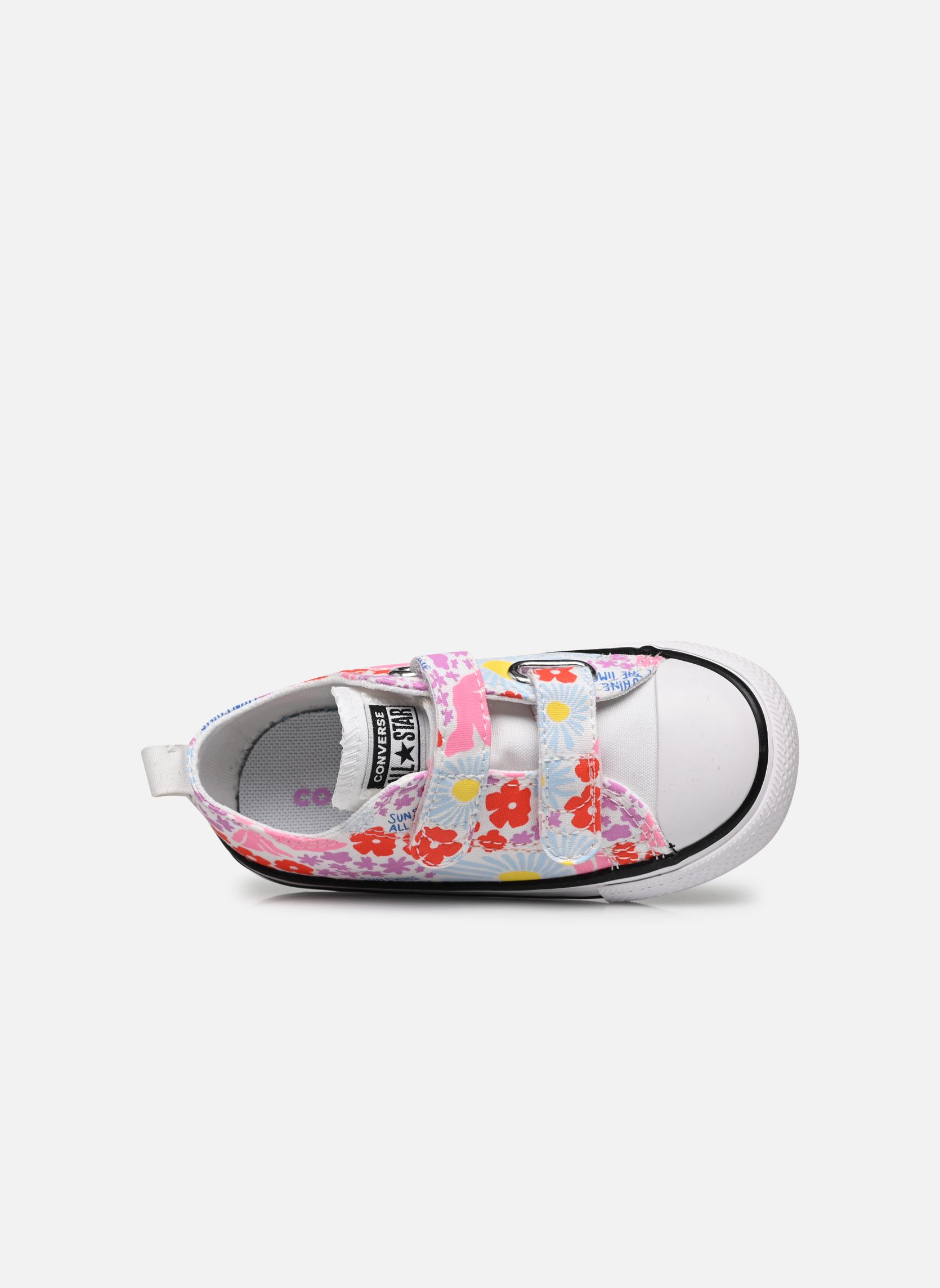 Baskets basses Chuck Taylor All Star 2V Canvas Floral O fille blanc Converse Baskets basses Chuck Taylor All Star 2V Canvas Floral O fille blanc WHITE/TRUE SKY/OOPS PINK