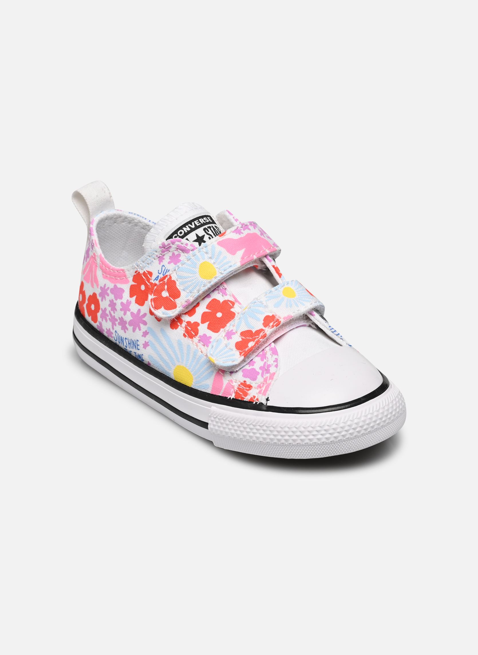 Baskets basses Chuck Taylor All Star 2V Canvas Floral O fille blanc Converse Baskets basses Chuck Taylor All Star 2V Canvas Floral O fille blanc WHITE/TRUE SKY/OOPS PINK