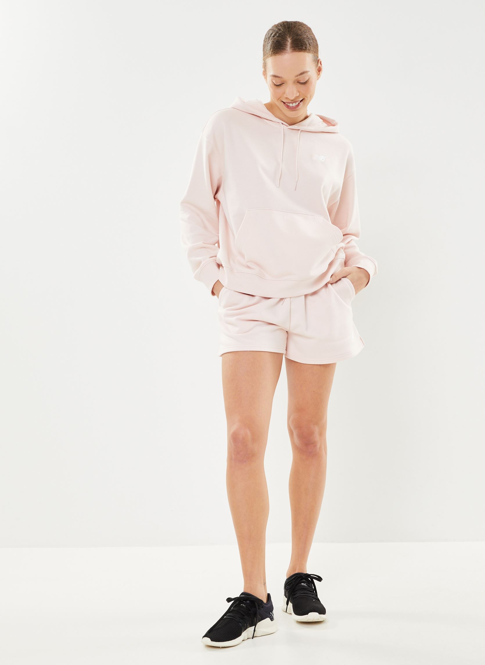 Kapuzenpullover SE FT HOODIE W damen rosa New Balance Kapuzenpullover SE FT HOODIE W damen rosa Quartz Pink