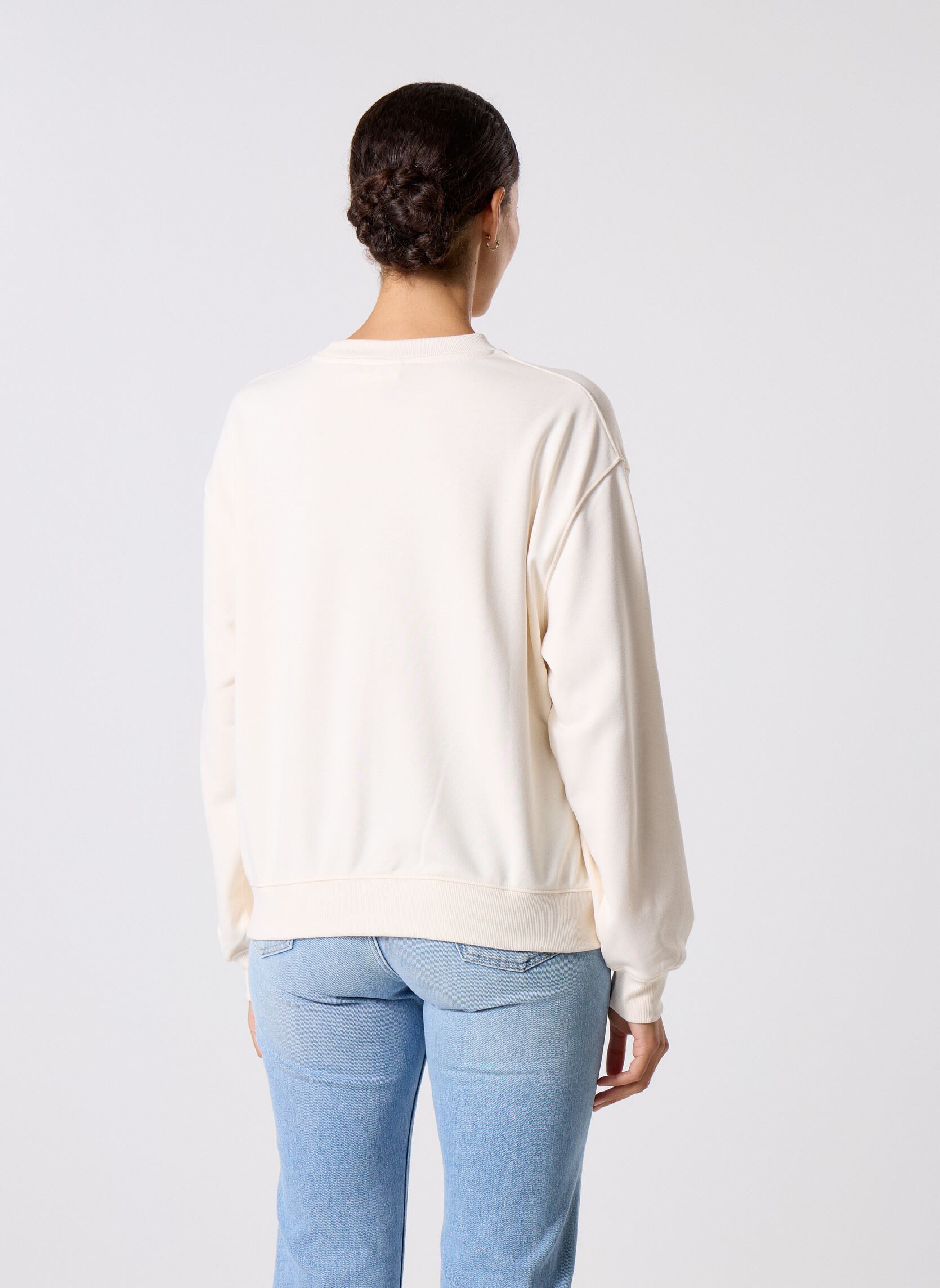 Sweater Sport Essentials French Terry Crew dames wit New Balance Sweater Sport Essentials French Terry Crew dames wit PERMAFROST