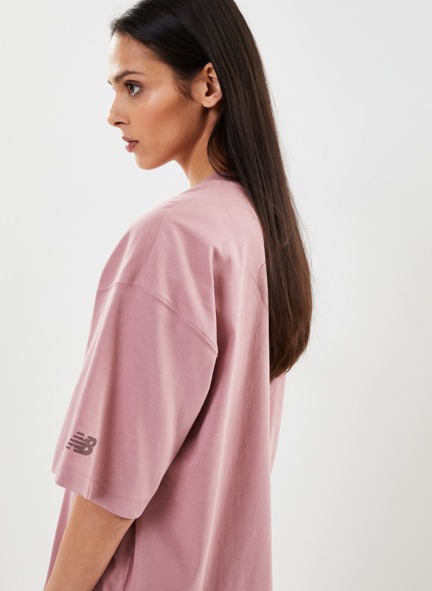 T-shirt a maniche corte IC JR T-SHIRT W donna rosa New Balance T-shirt a maniche corte IC JR T-SHIRT W donna rosa rosewood