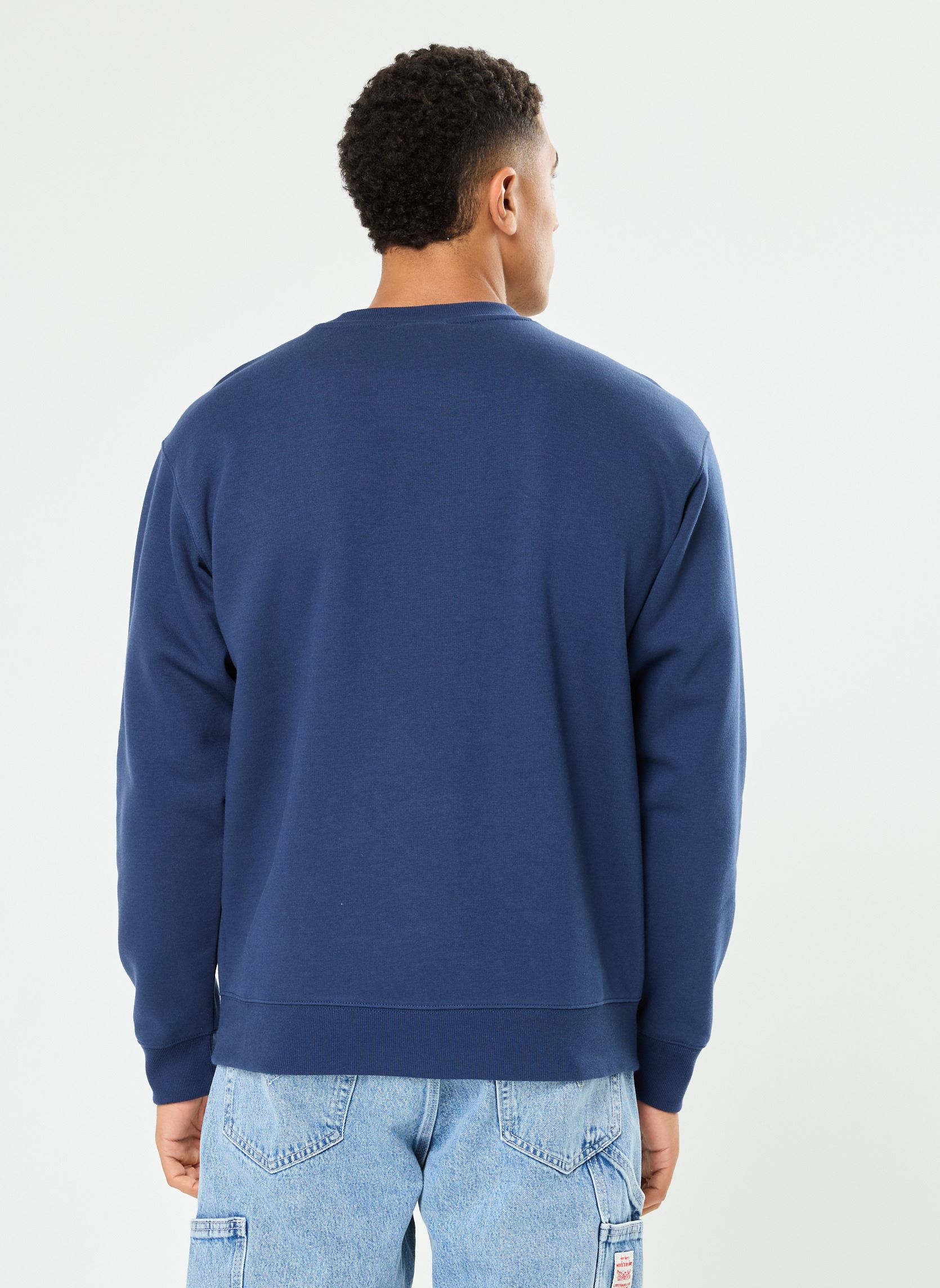 Sweats Sport Essentials Fleece Crew M homme bleu New Balance Sweats Sport Essentials Fleece Crew M homme bleu NB NAVY