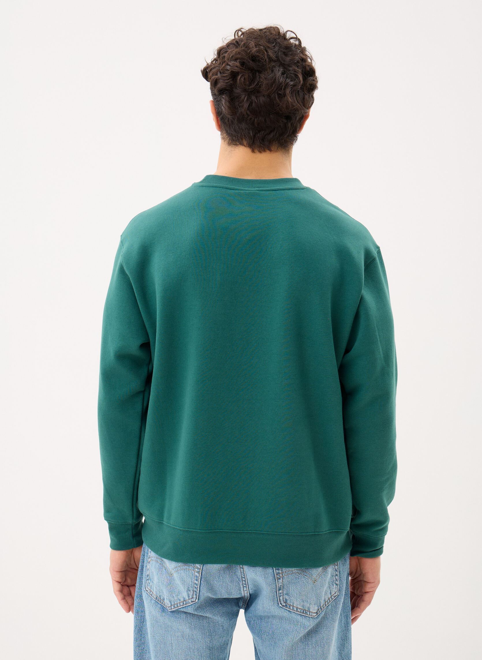 Sweats Sport Essentials Fleece Crew M homme vert New Balance Sweats Sport Essentials Fleece Crew M homme vert MEDUSA GREEN