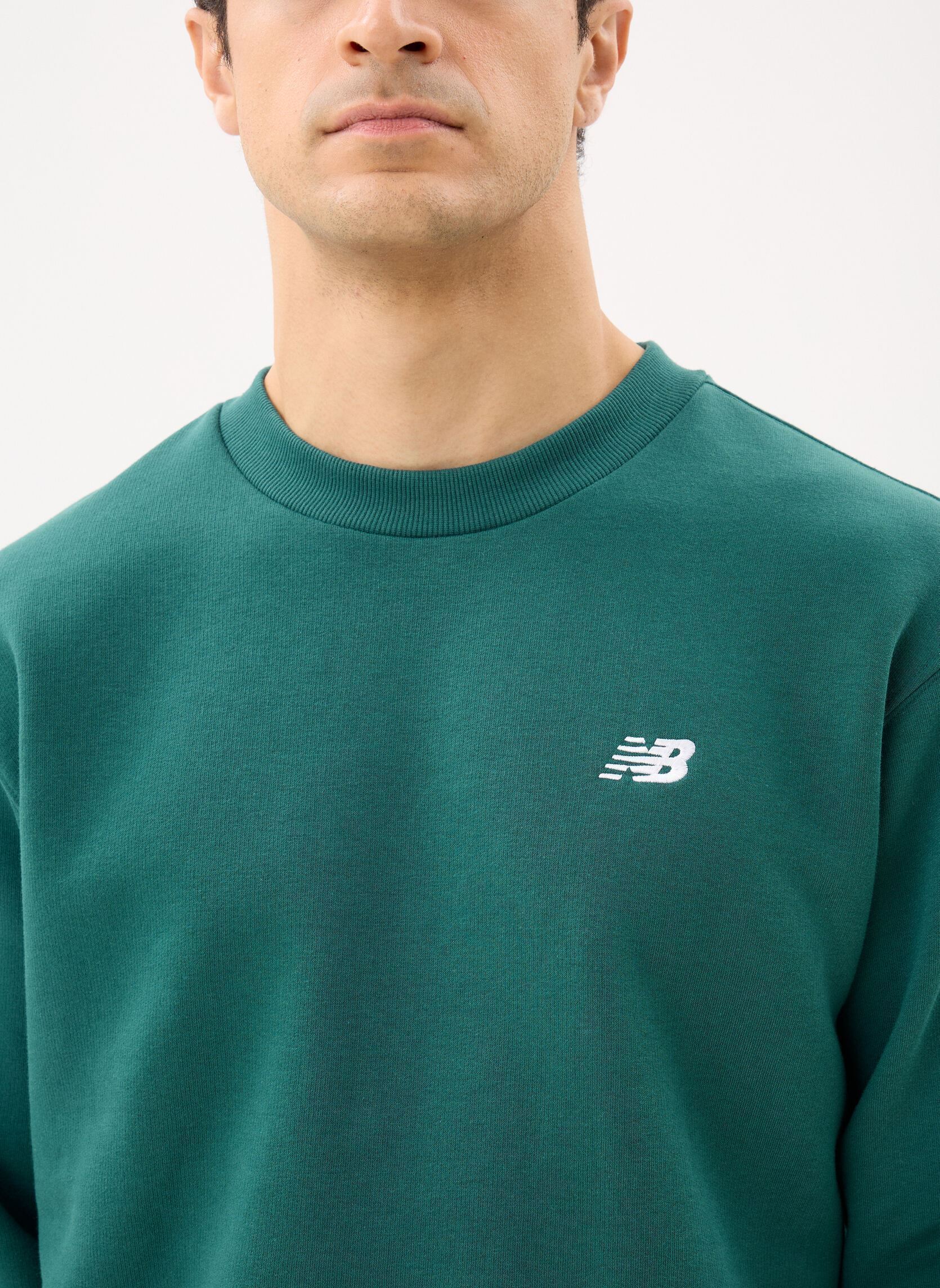 Sweats Sport Essentials Fleece Crew M homme vert New Balance Sweats Sport Essentials Fleece Crew M homme vert MEDUSA GREEN