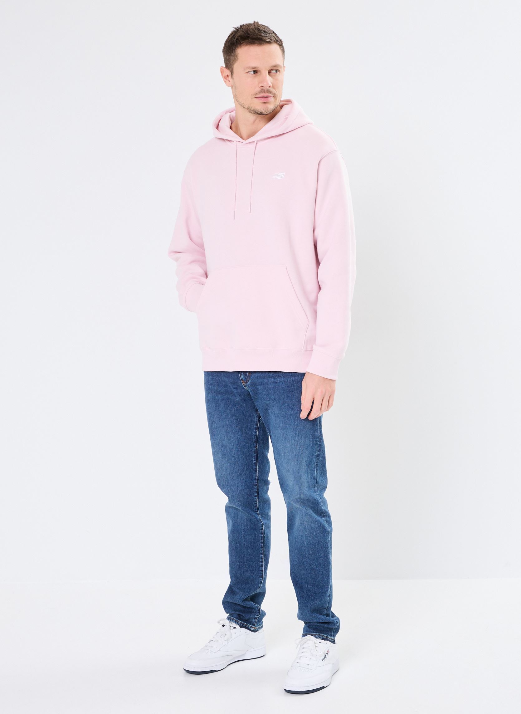 Jersey con capucha Sport Essentials Fleece Hoodie M hombre rosa New Balance Jersey con capucha Sport Essentials Fleece Hoodie M hombre rosa Rose Sugar