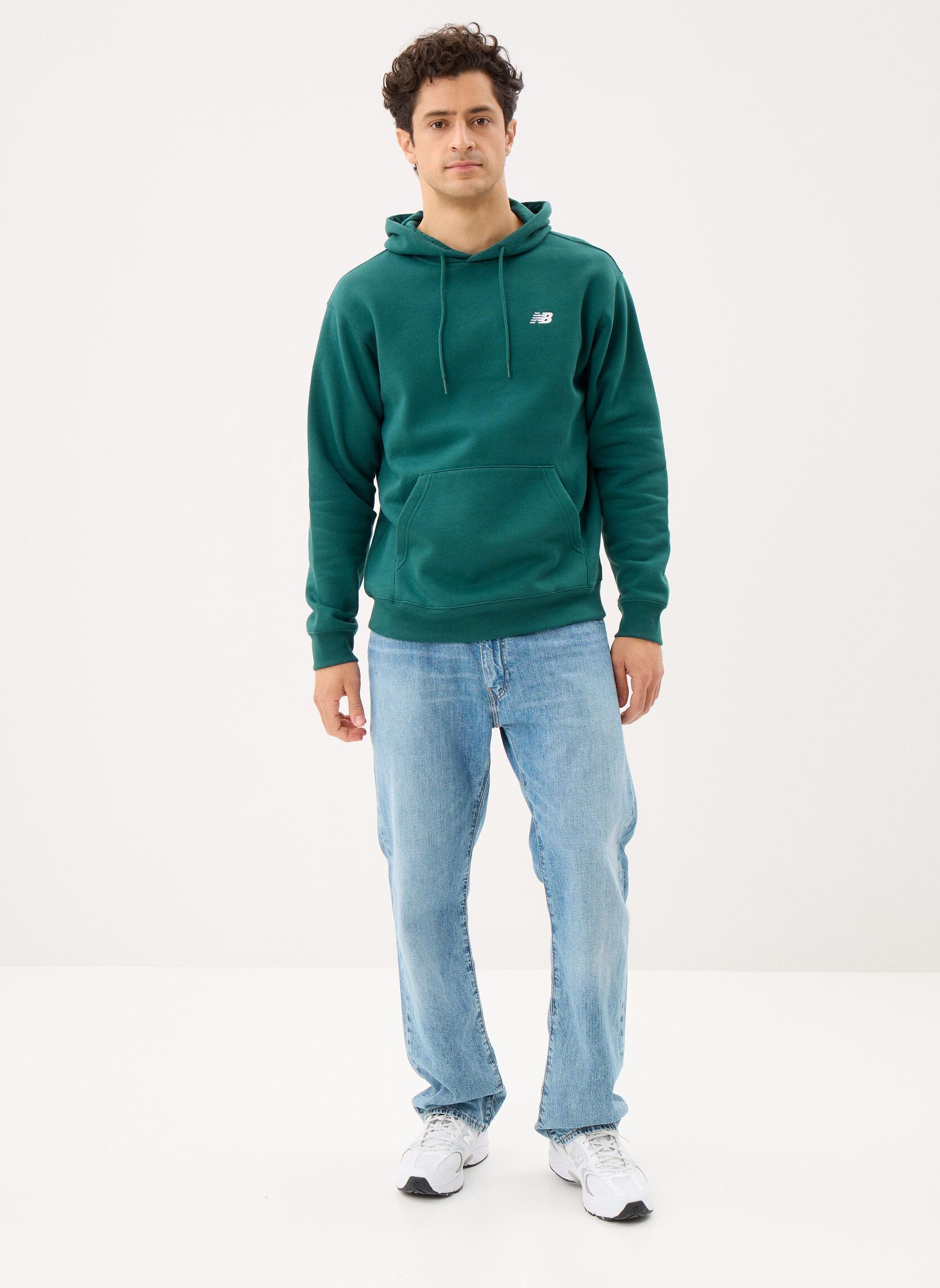 Sweats à capuche Sport Essentials Fleece Hoodie M homme vert New Balance Sweats à capuche Sport Essentials Fleece Hoodie M homme vert Medusa Green