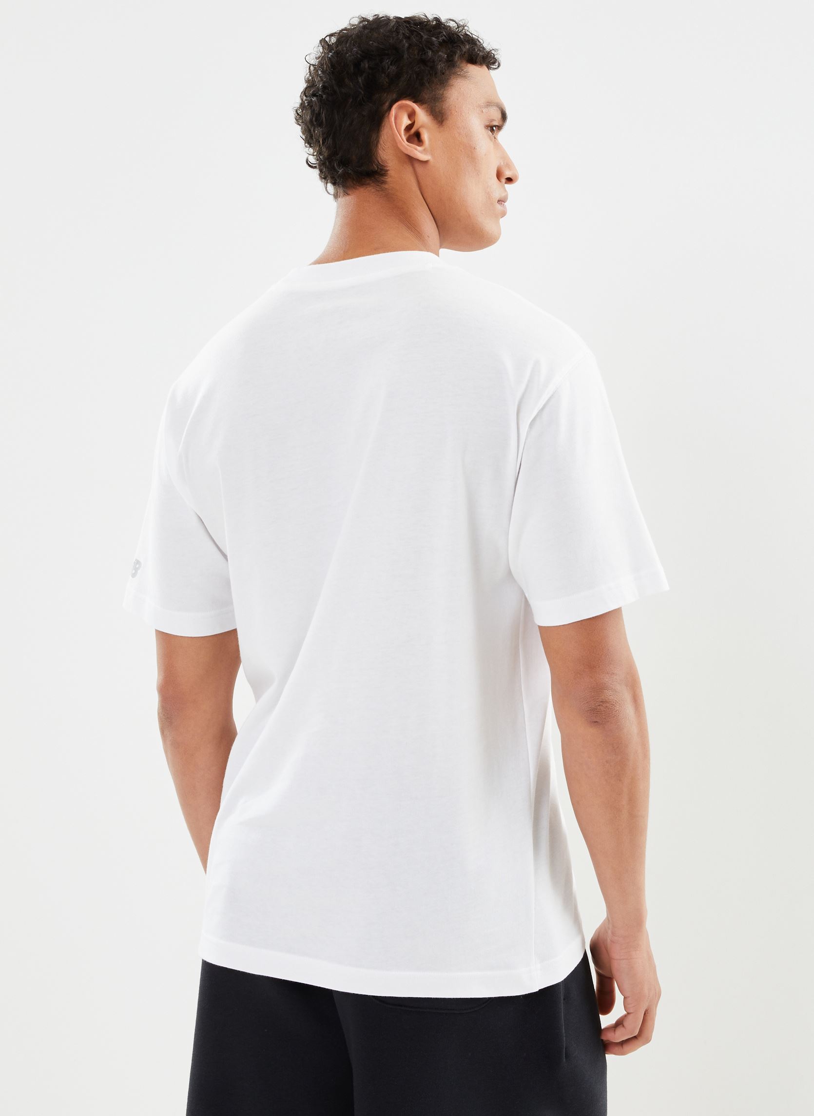 Kurzarm-T-Shirts SGH FZ M herren weiß New Balance Kurzarm-T-Shirts SGH FZ M herren weiß White