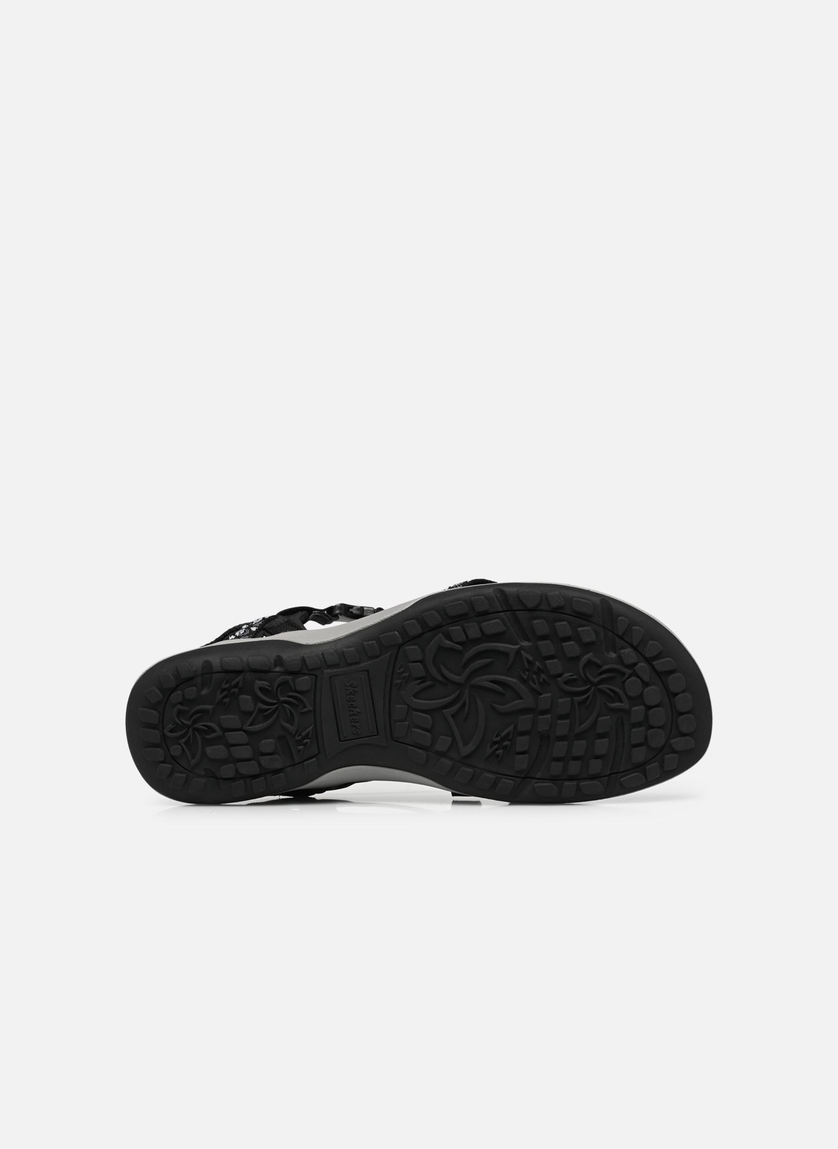 Platte sandalen Reggae Slim - Vacay dames zwart Skechers Platte sandalen Reggae Slim - Vacay dames zwart BLK