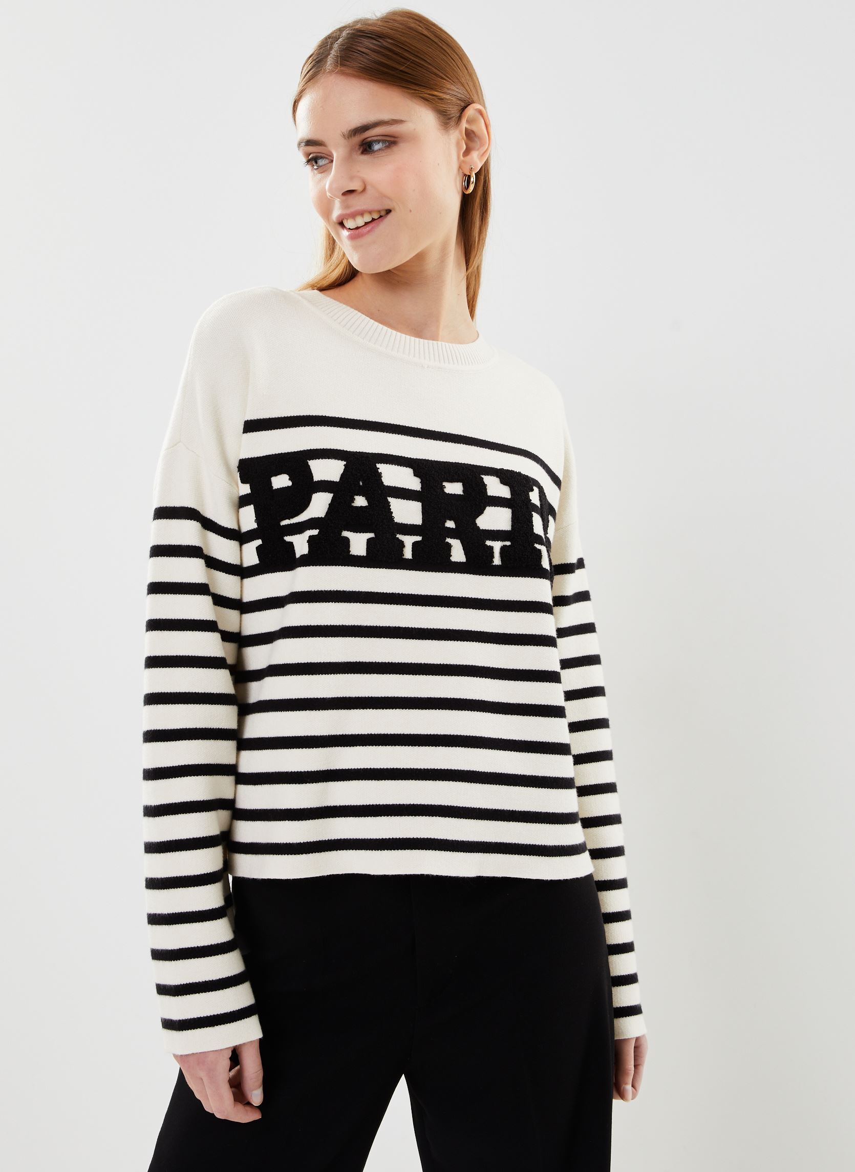 Vêtements Vero Moda Vmaria Paris Ls O Neck Pullover Ga pour Accessoires - vue 2