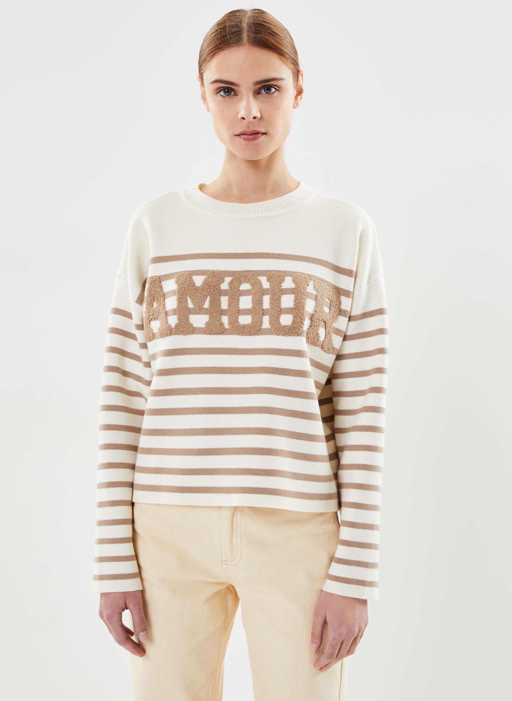 Vêtements Vero Moda Vmaria Paris Ls O Neck Pullover Ga pour Accessoires