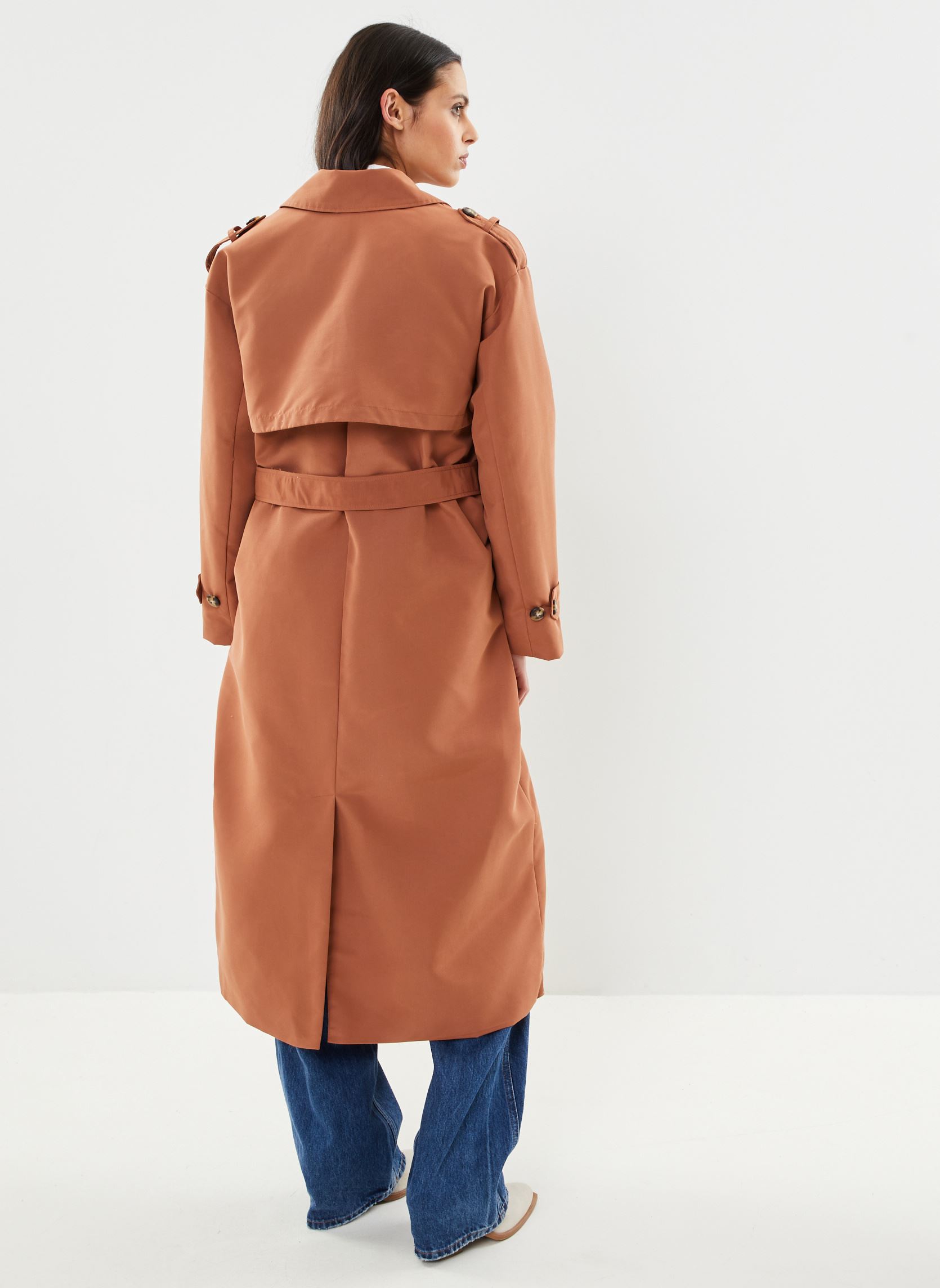 Trench-coats Vmchloe Long Trenchcoat Noos femme marron Vero Moda Trench-coats Vmchloe Long Trenchcoat Noos femme marron Russet