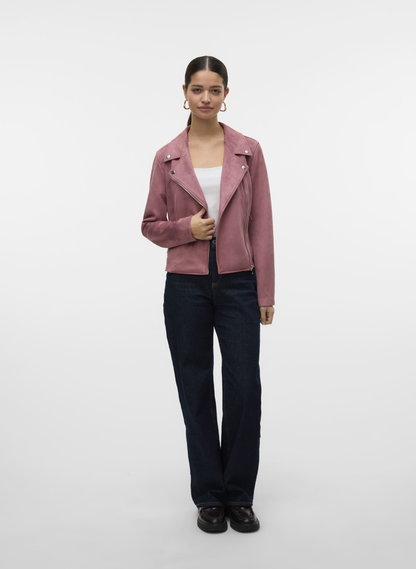 Lederjacken Vmjose Short Faux Suede Jacket Noos damen rosa Vero Moda Lederjacken Vmjose Short Faux Suede Jacket Noos damen rosa Nostalgia Rose