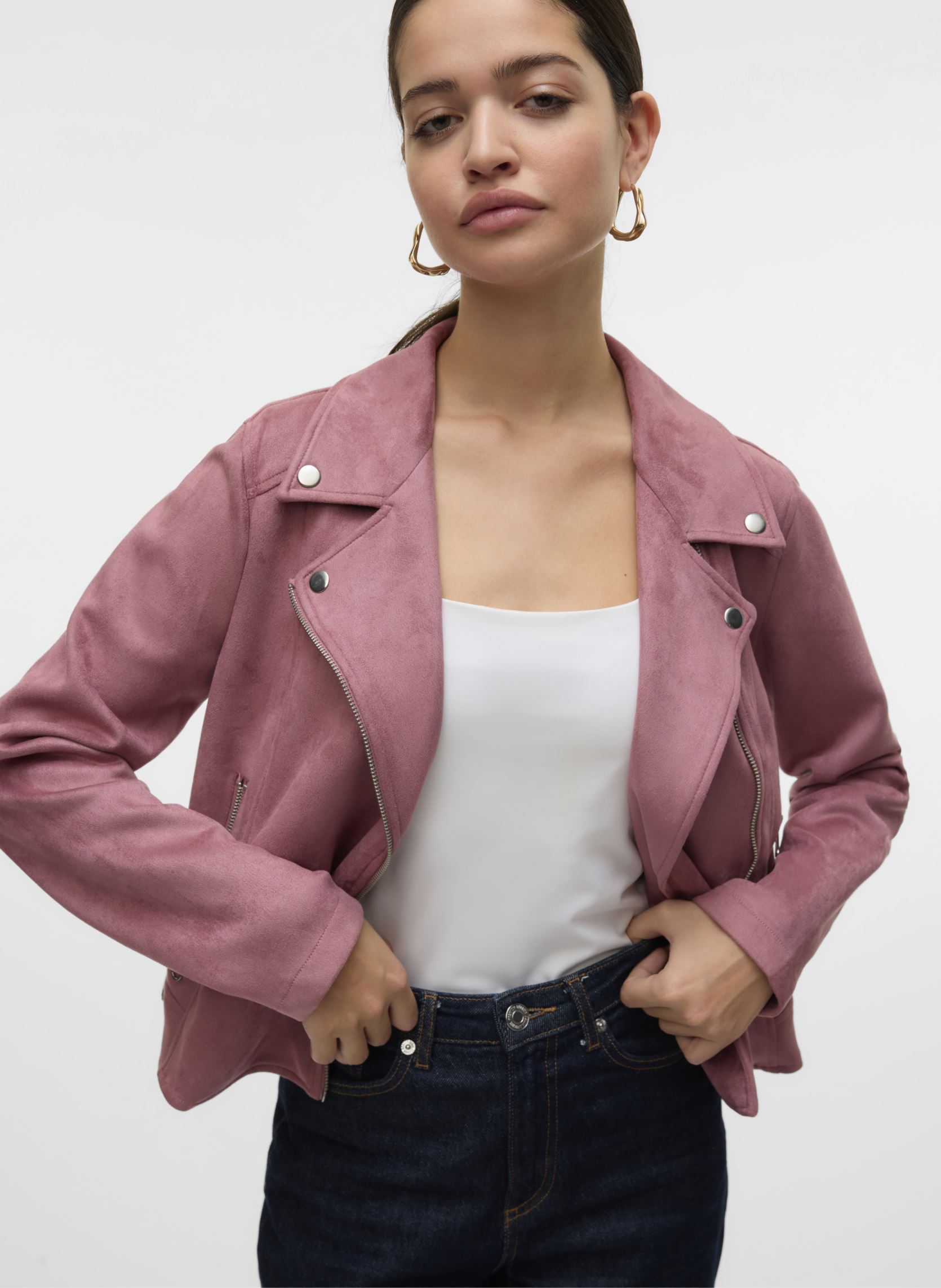Lederjacken Vmjose Short Faux Suede Jacket Noos damen rosa Vero Moda Lederjacken Vmjose Short Faux Suede Jacket Noos damen rosa Nostalgia Rose