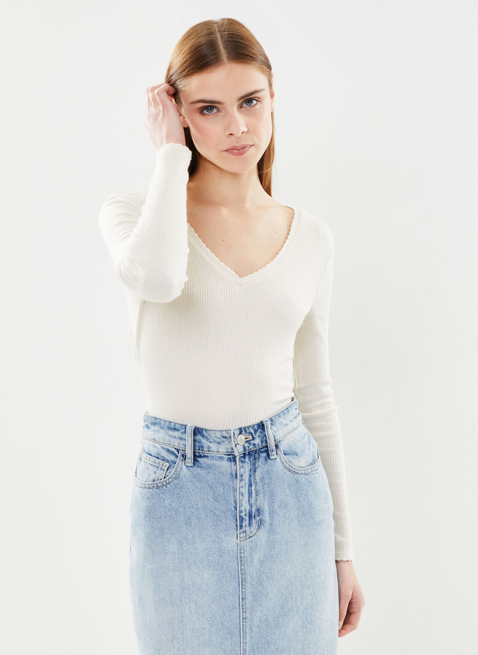 Vêtements Vero Moda Vmhenna / V Neck Top Jrs Lcs pour Accessoires