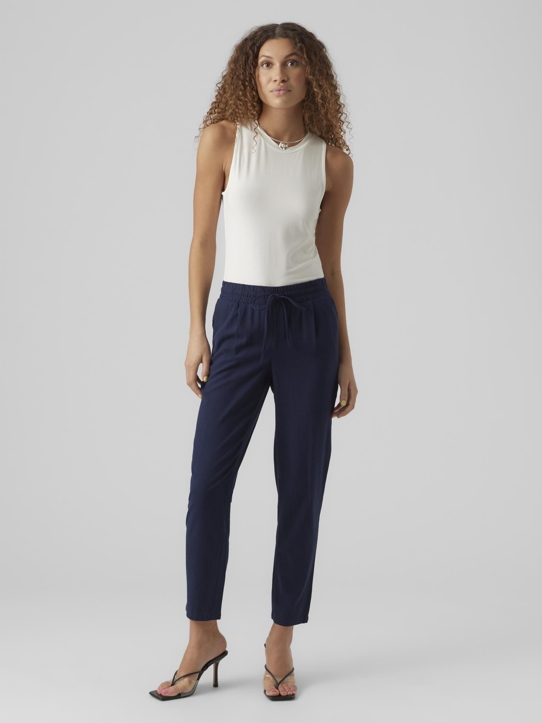 Pantaloni dritti Vmjesmilo Ankle Pants Wvn Ga Noos donna blu Vero Moda Pantaloni dritti Vmjesmilo Ankle Pants Wvn Ga Noos donna blu Navy Blazer