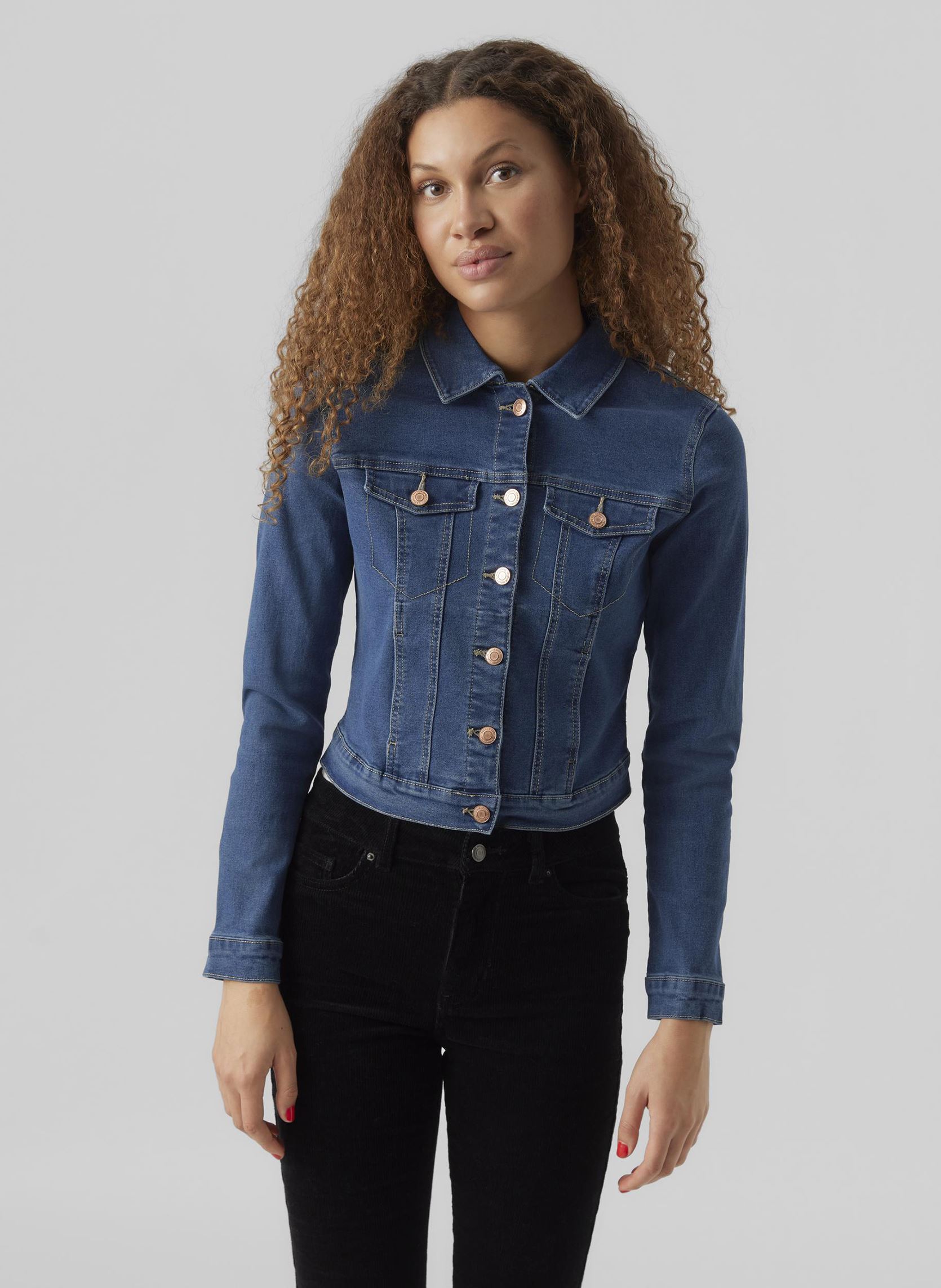 Veste Vero Moda VMLUNA LS SLIM DNM JACKET MIX GA NOOS EU - vue 2