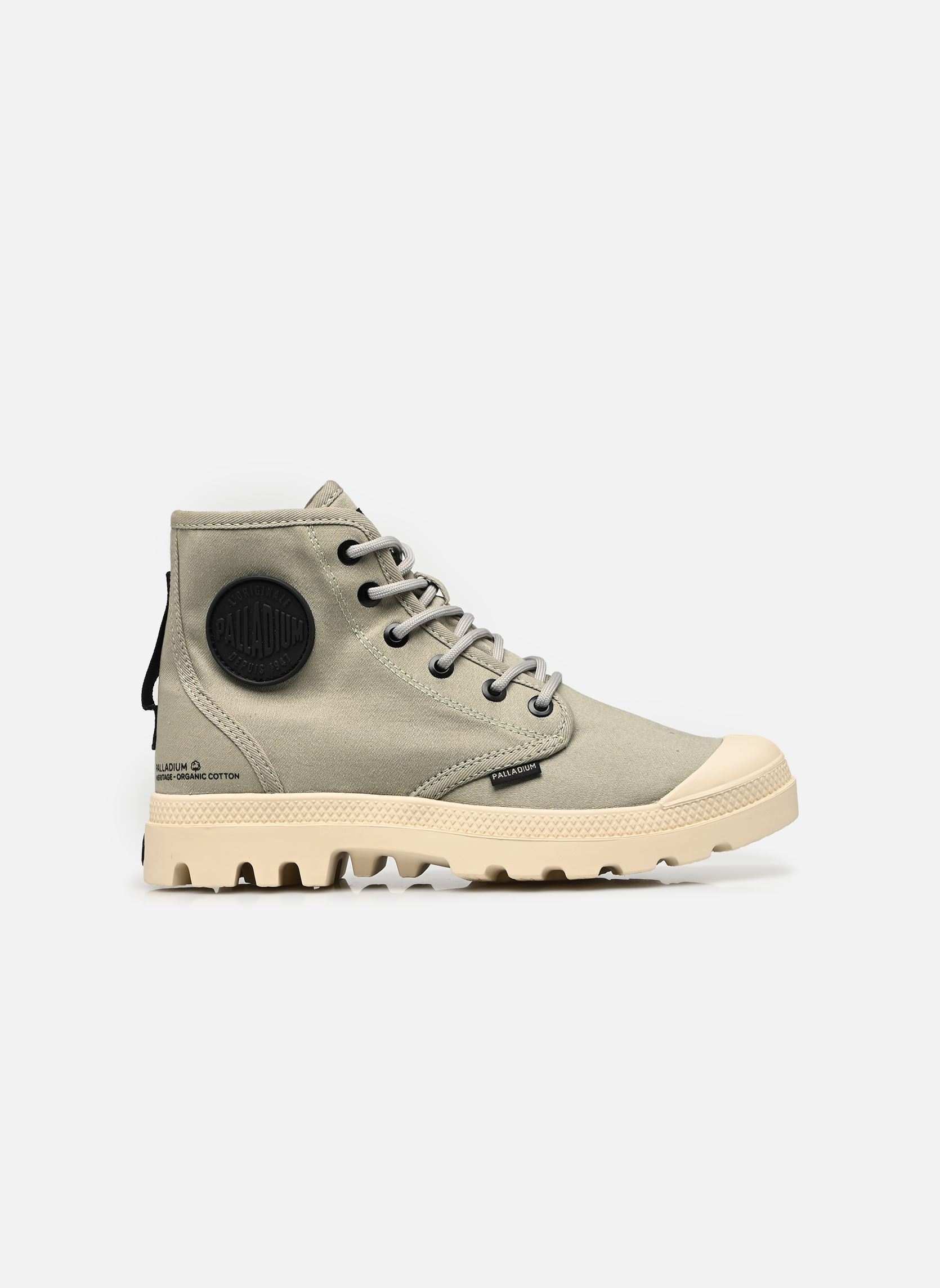 Bottines à lacets PAMPA HI HTG SUPPLY W femme vert Palladium Bottines à lacets PAMPA HI HTG SUPPLY W femme vert ABBEY STONE/ALMOND MILK