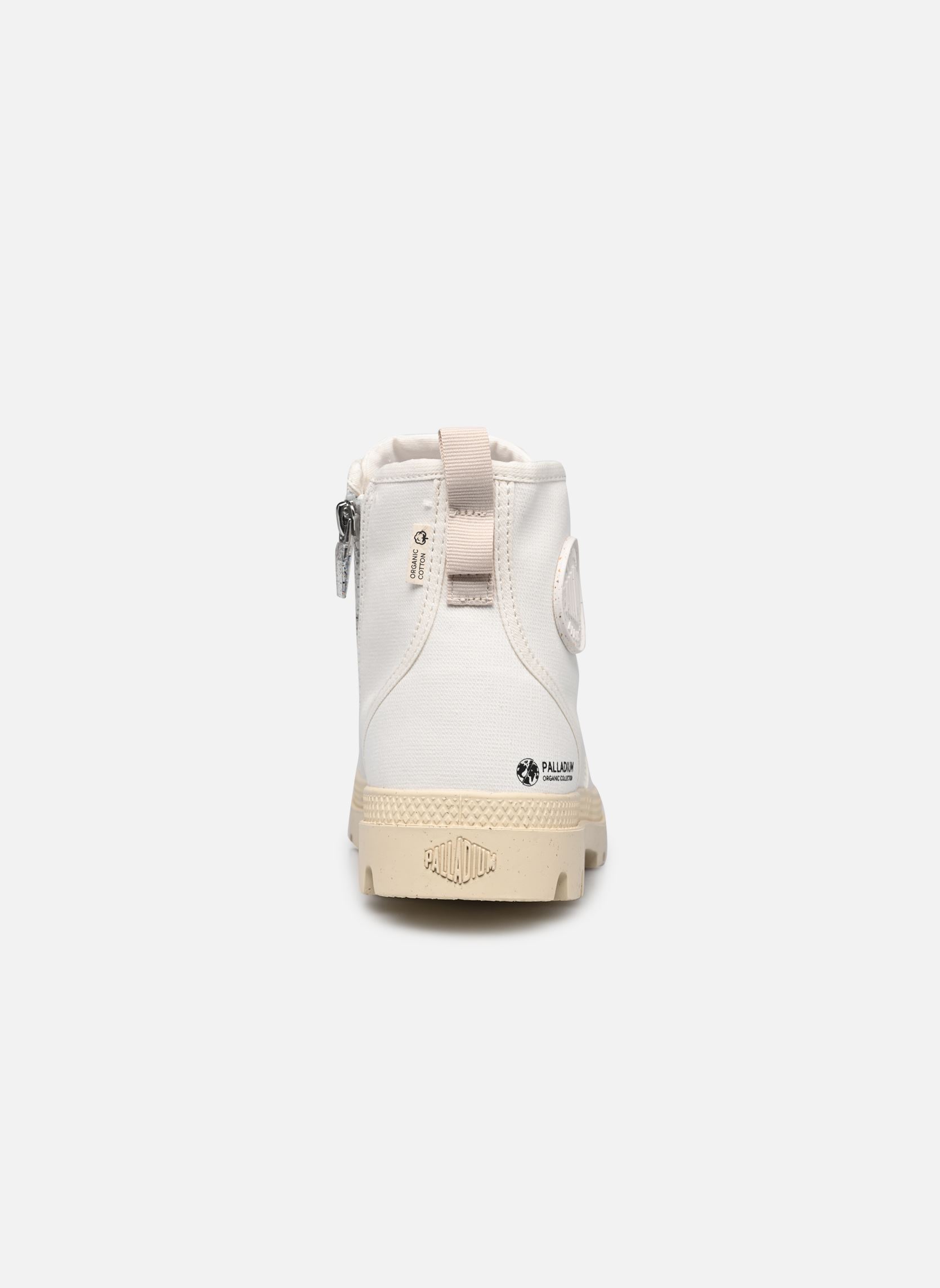 Botines con cordones PAMPA HI ZIP ORGANIC mujer blanco Palladium Botines con cordones PAMPA HI ZIP ORGANIC mujer blanco STAR WHITE