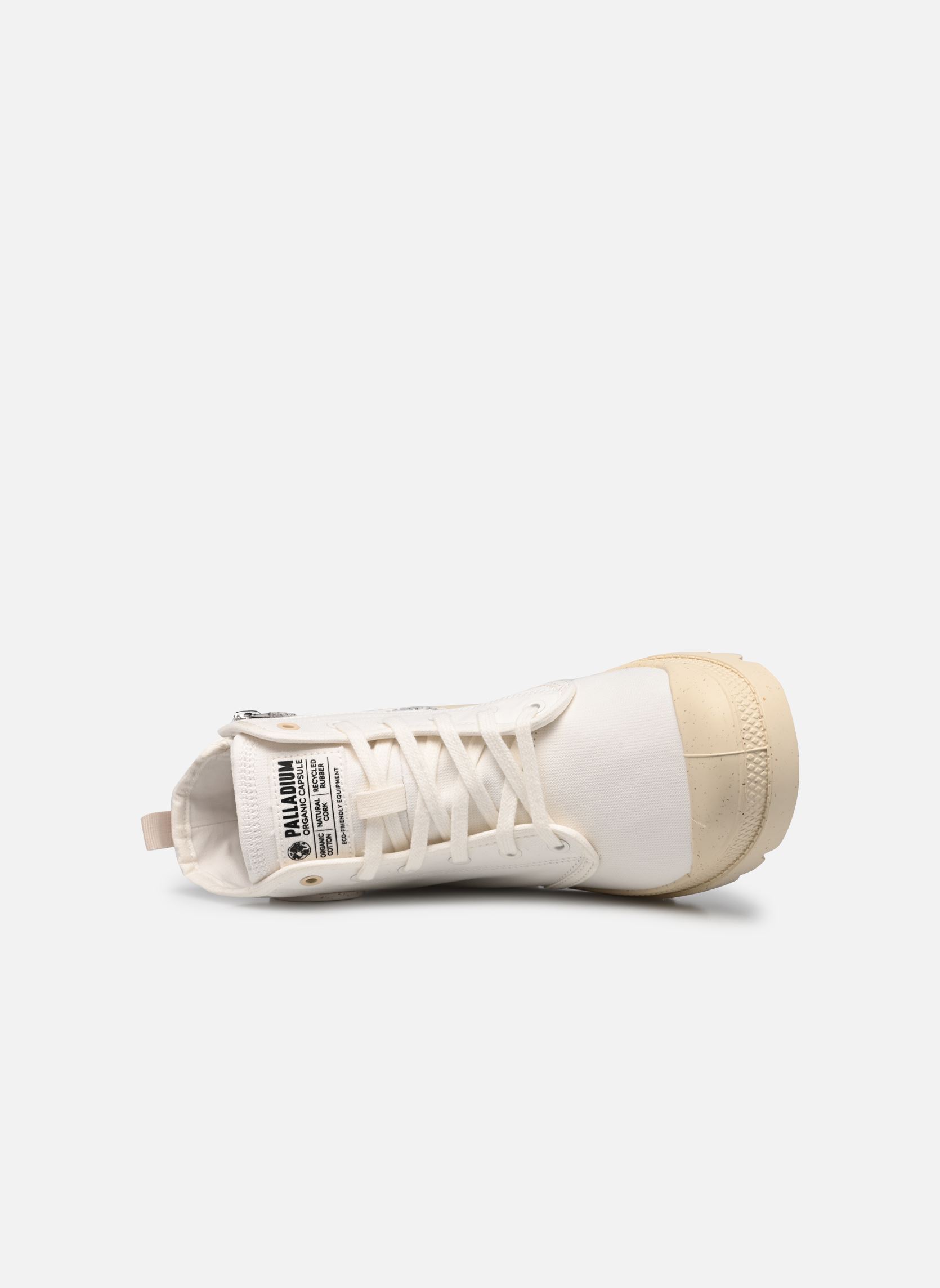Botines con cordones PAMPA HI ZIP ORGANIC mujer blanco Palladium Botines con cordones PAMPA HI ZIP ORGANIC mujer blanco STAR WHITE