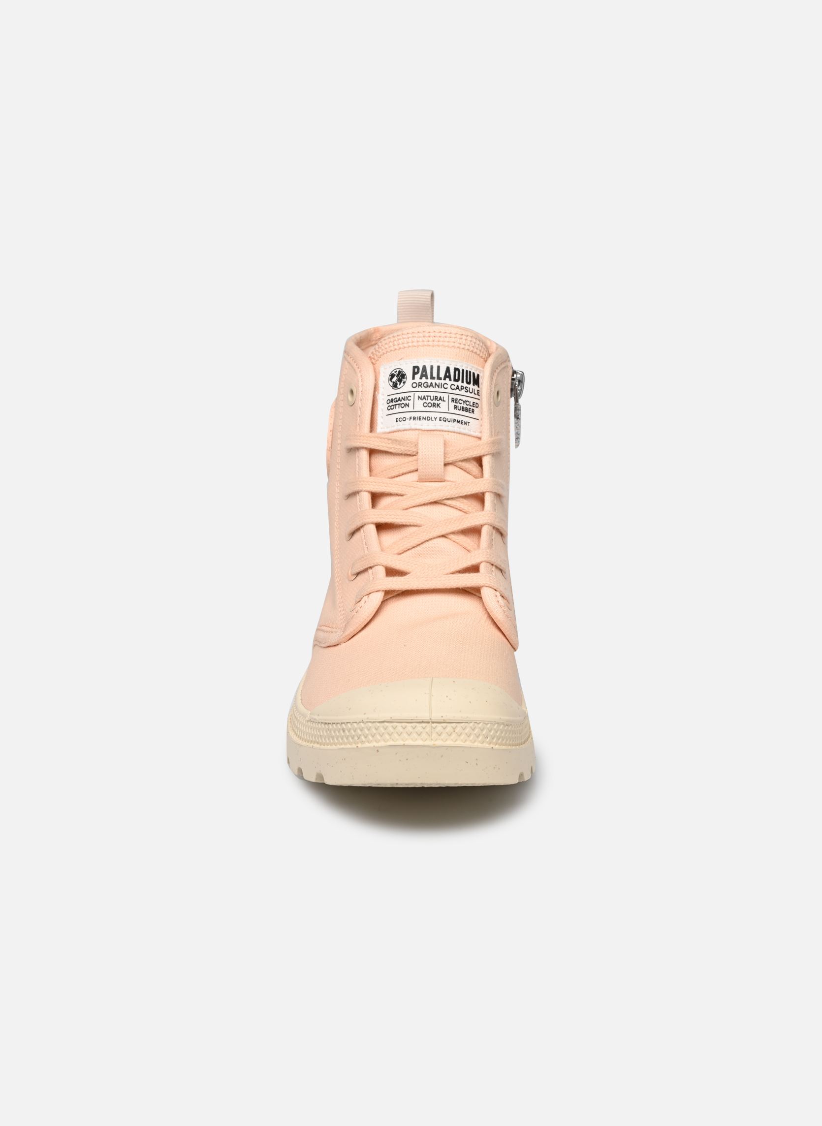 Bottines à lacets PAMPA HI ZIP ORGANIC femme rose Palladium Bottines à lacets PAMPA HI ZIP ORGANIC femme rose PEASKIN