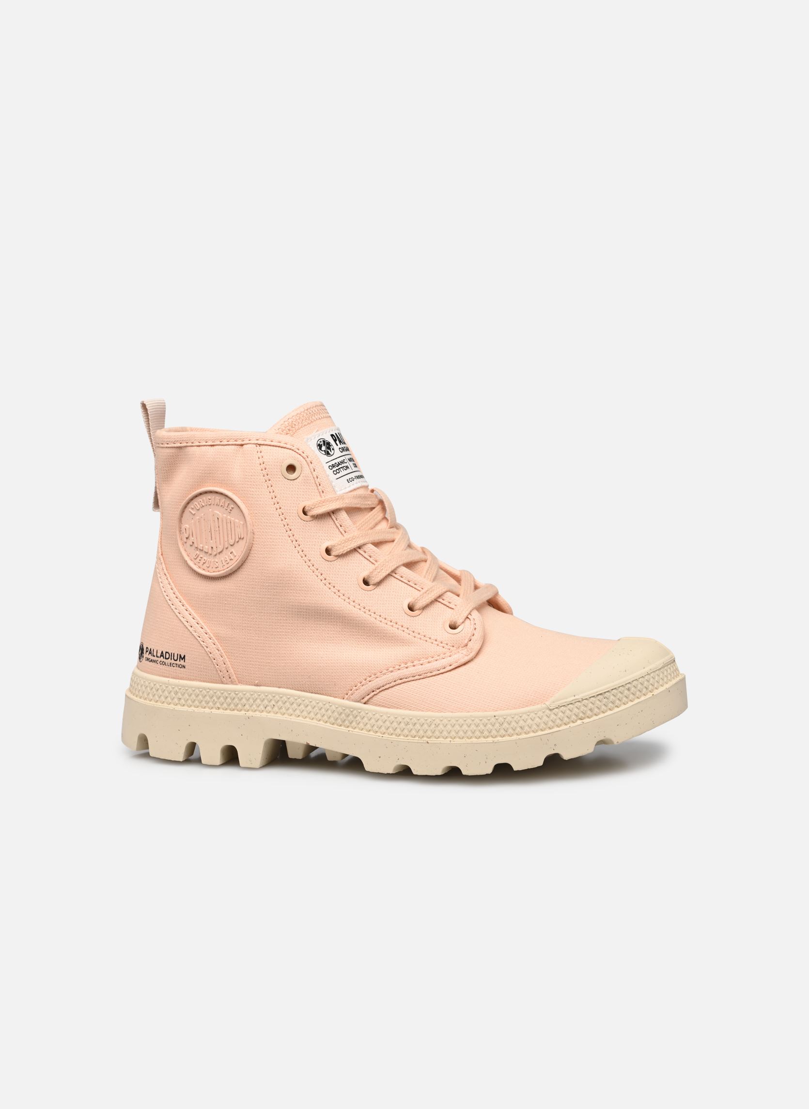 Bottines à lacets PAMPA HI ZIP ORGANIC femme rose Palladium Bottines à lacets PAMPA HI ZIP ORGANIC femme rose PEASKIN