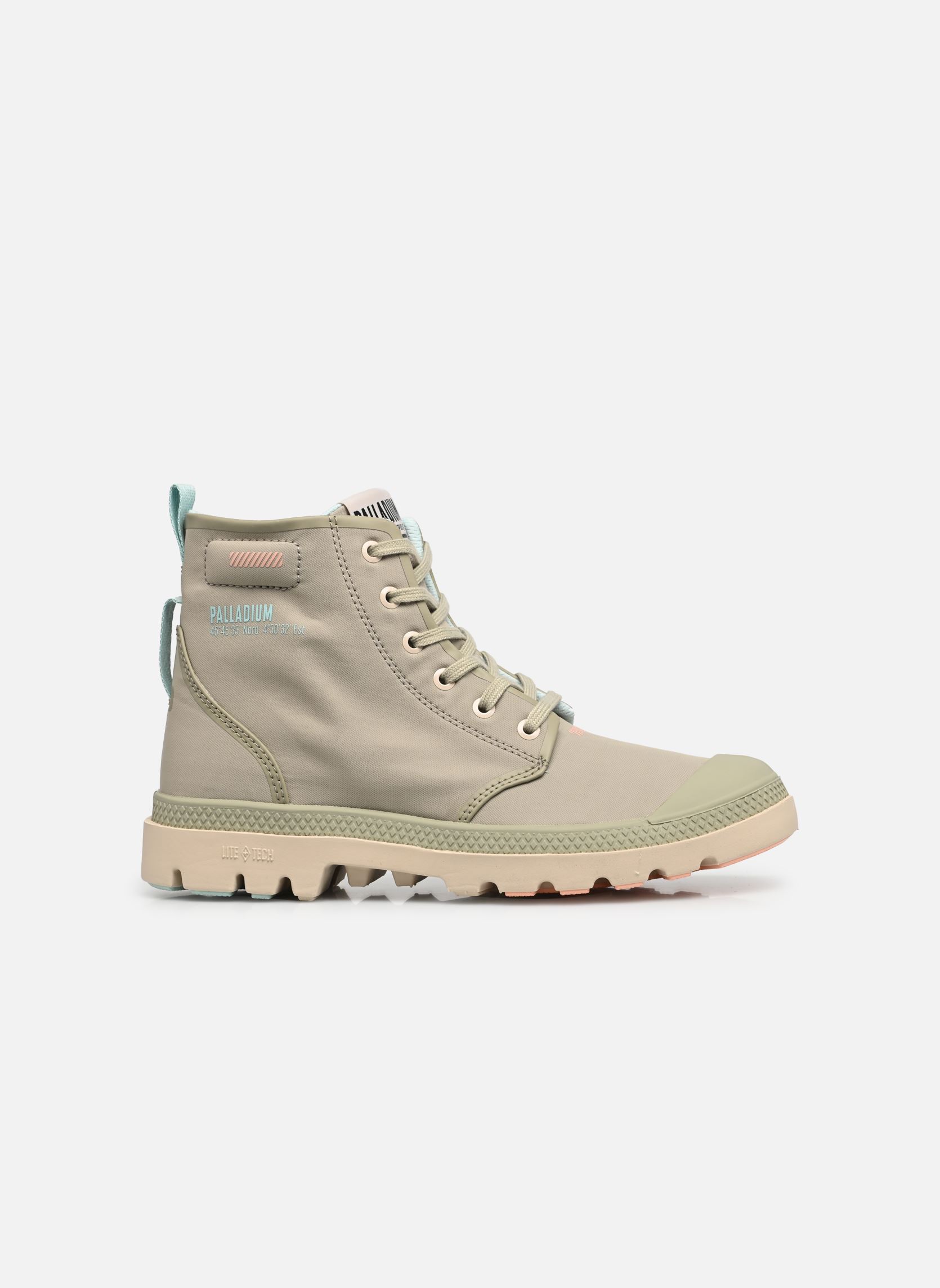 Geschnürte Stiefeletten PAMPA LITE+ HI W damen beige Palladium Geschnürte Stiefeletten PAMPA LITE+ HI W damen beige ABBEY STONE