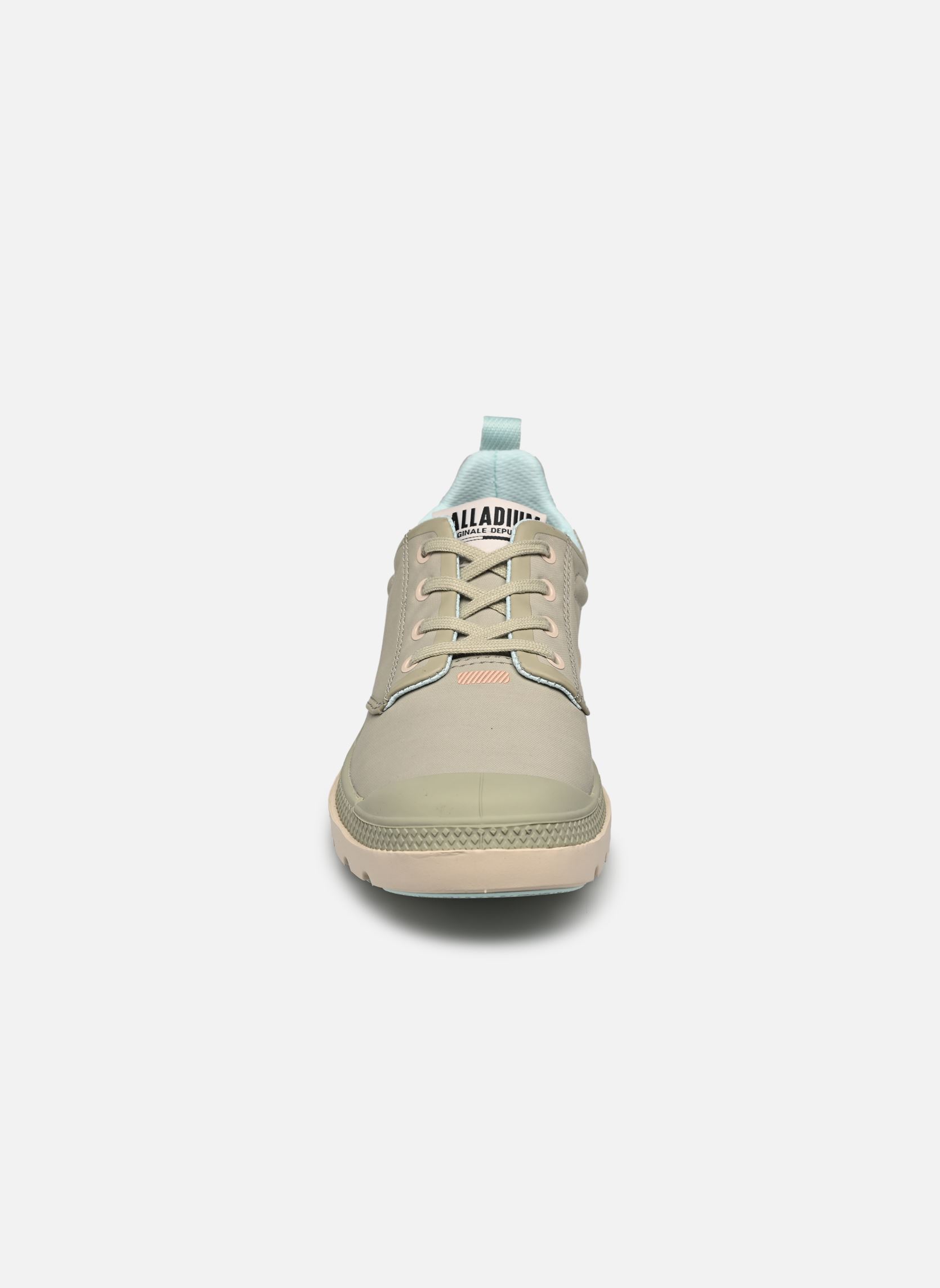 Leinen-Sneaker PAMPA LITE+ LO damen grün Palladium Leinen-Sneaker PAMPA LITE+ LO damen grün ABBEY STONE