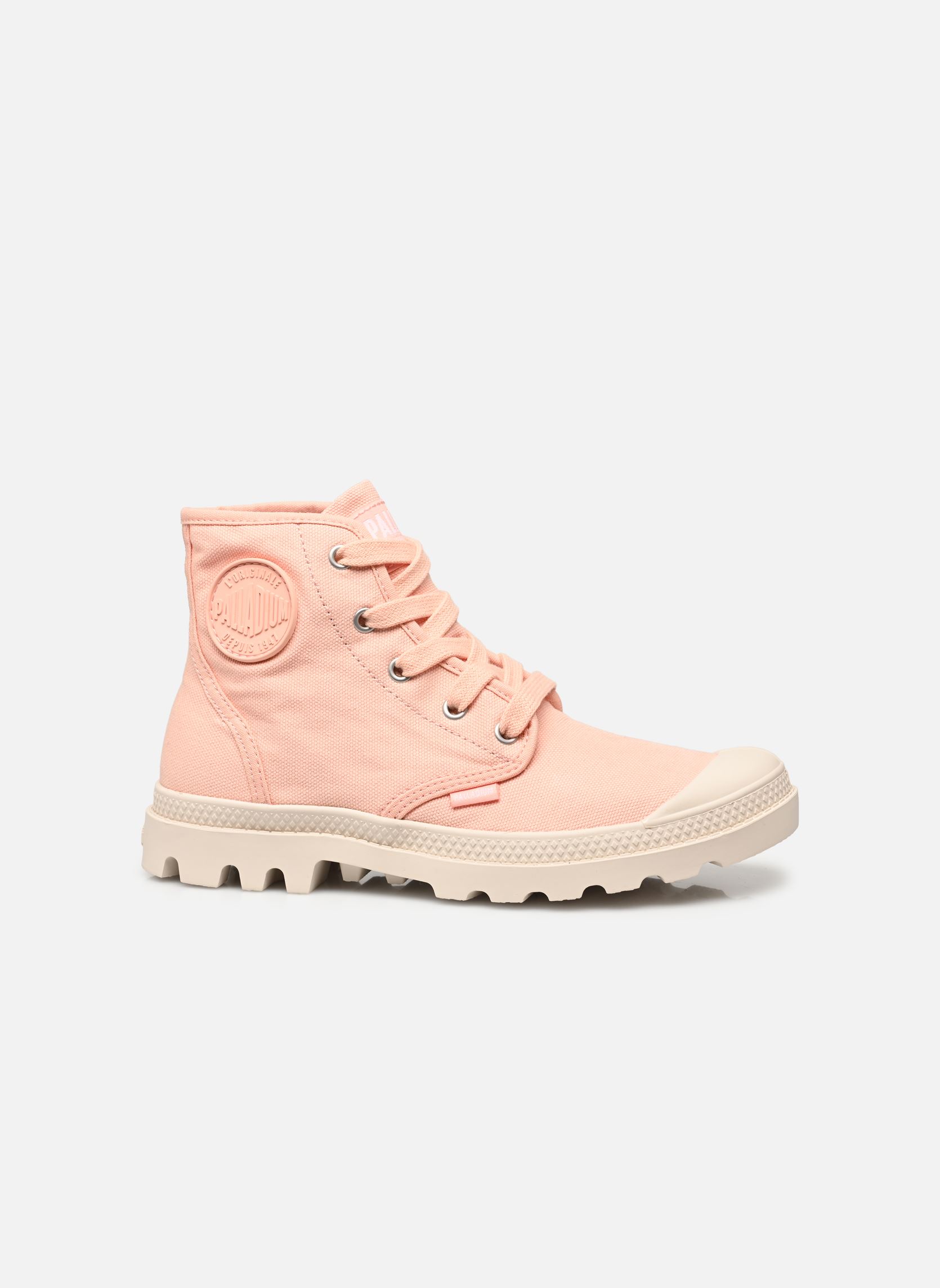 Leinen-Sneaker PAMPA HI damen rosa Palladium Leinen-Sneaker PAMPA HI damen rosa SANDY PEACH