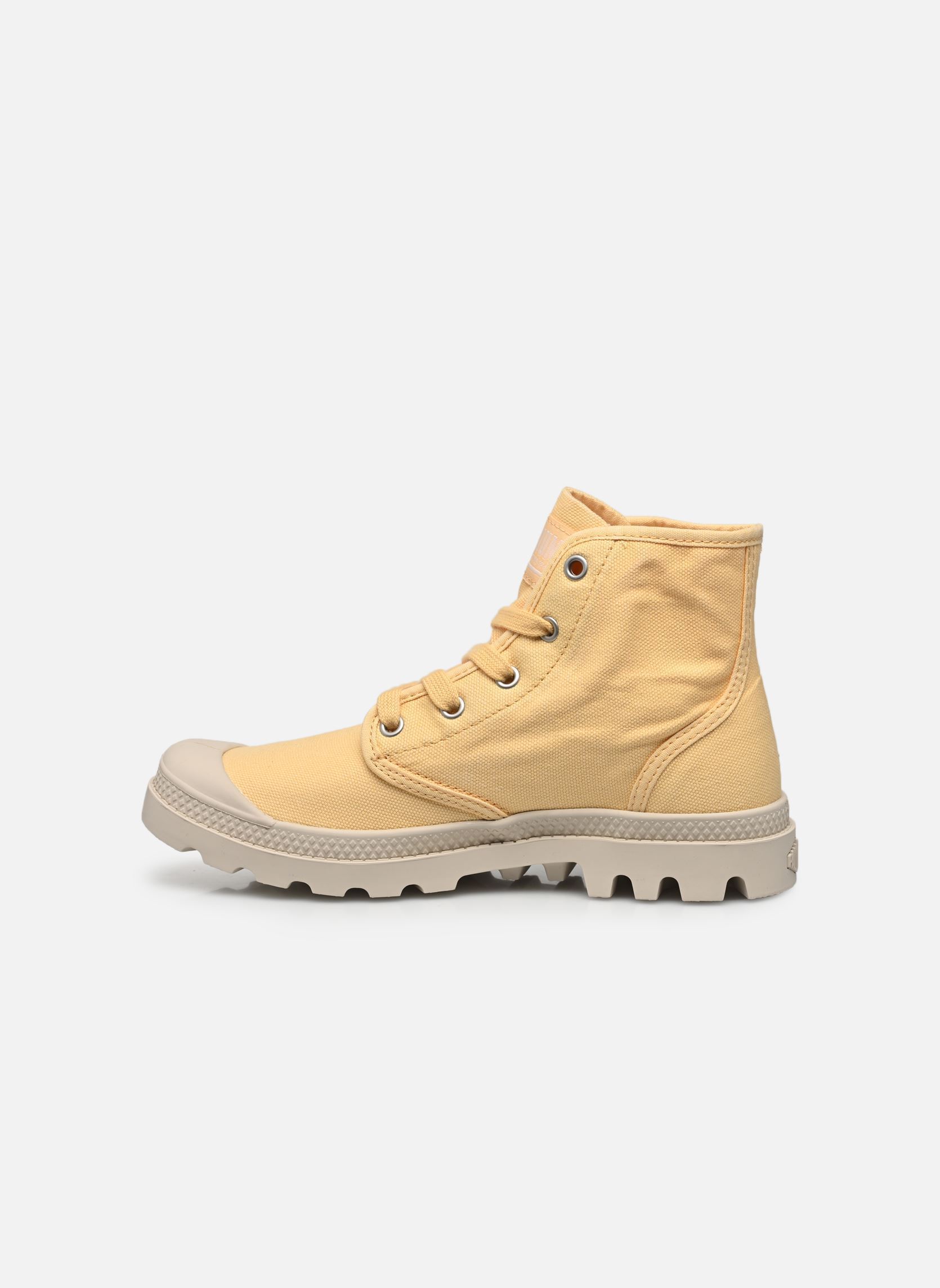 Leinen-Sneaker PAMPA HI damen gelb Palladium Leinen-Sneaker PAMPA HI damen gelb PINA COTTA