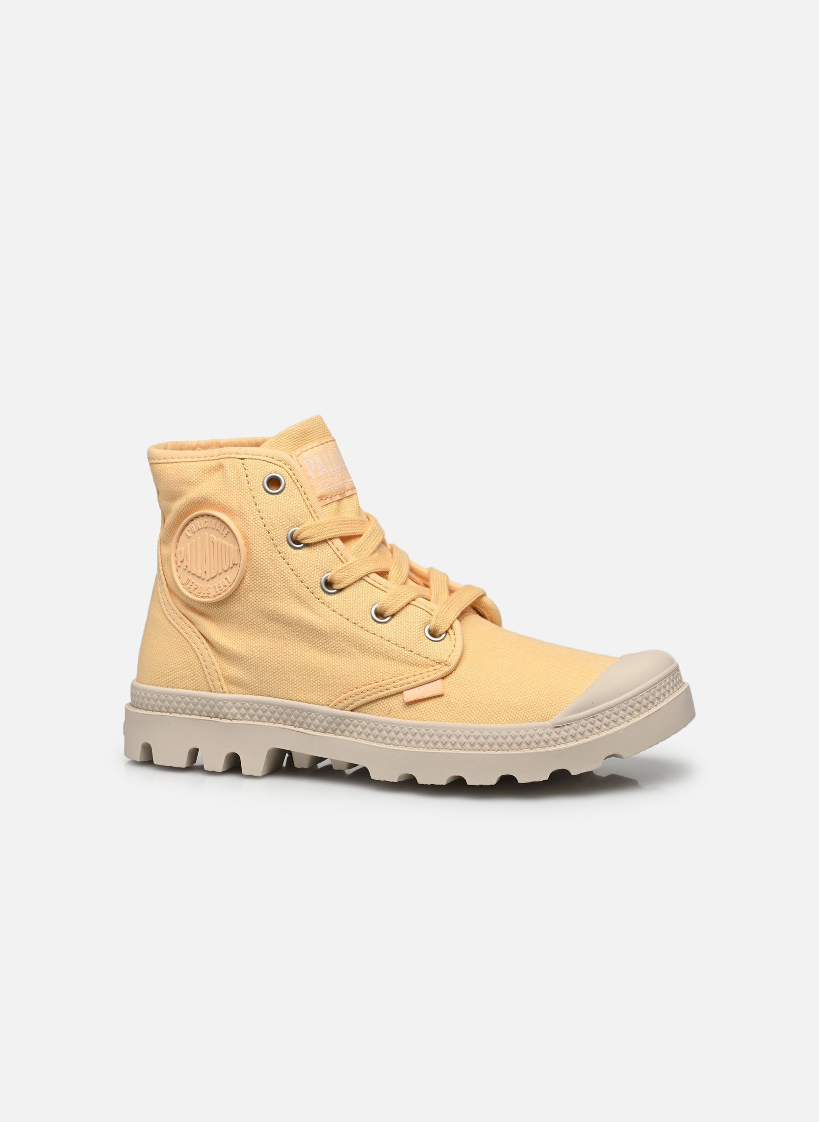Leinen-Sneaker PAMPA HI damen gelb Palladium Leinen-Sneaker PAMPA HI damen gelb PINA COTTA