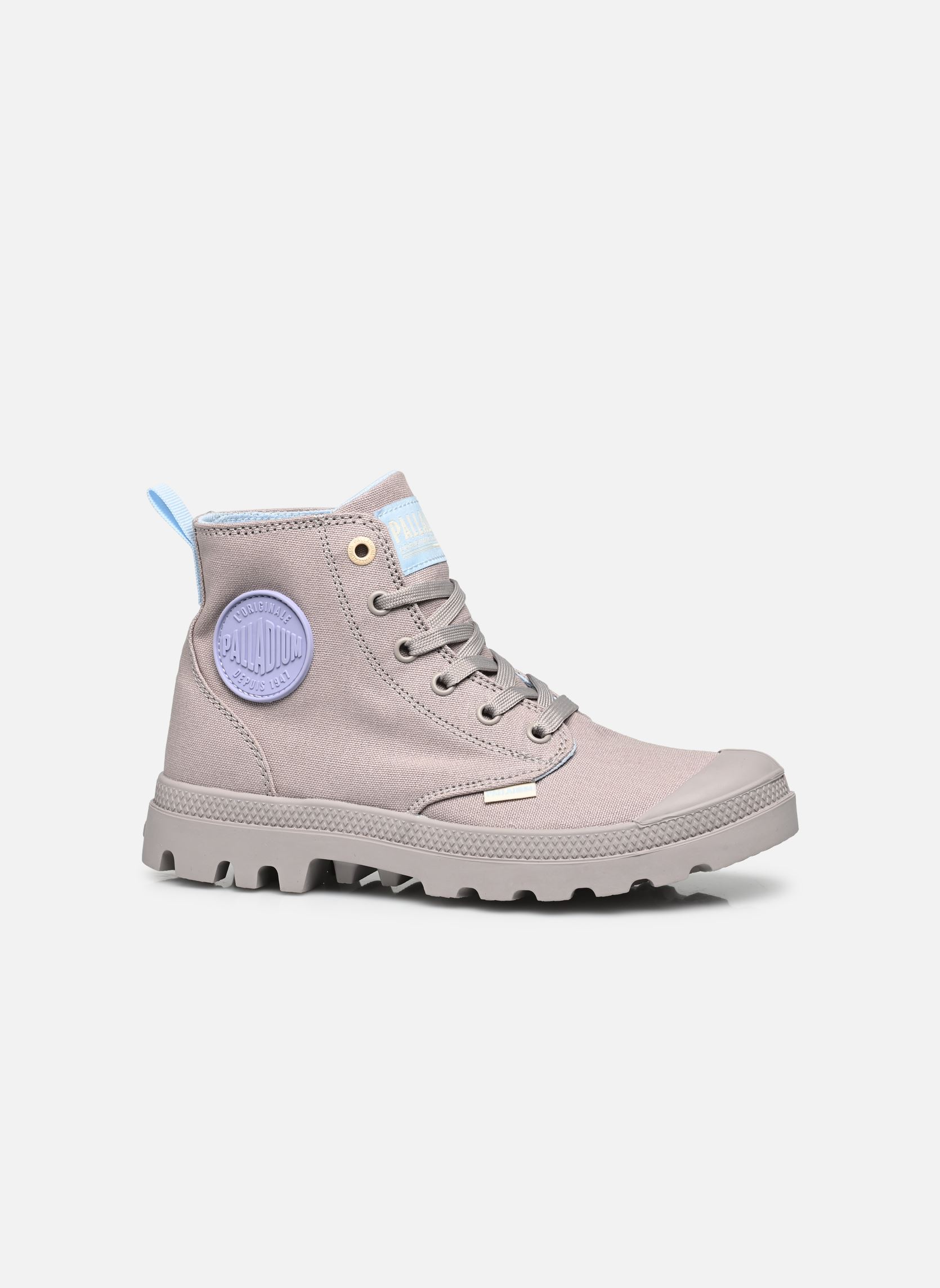 Geschnürte Stiefeletten PAMPA MONOPOP damen violett Palladium Geschnürte Stiefeletten PAMPA MONOPOP damen violett GREY BERRY