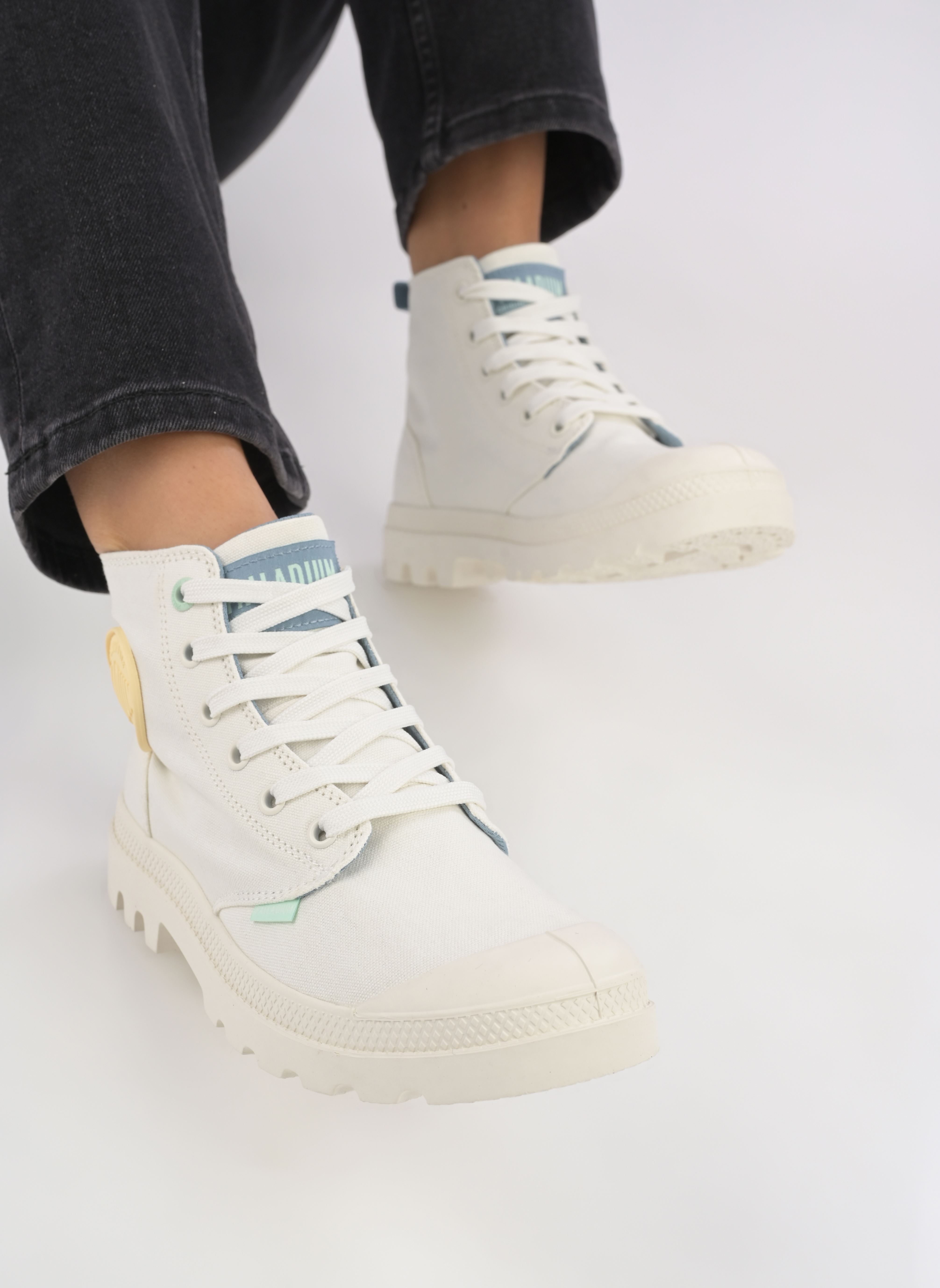 Botines con cordones PAMPA MONOPOP mujer blanco Palladium Botines con cordones PAMPA MONOPOP mujer blanco STAR WHITE